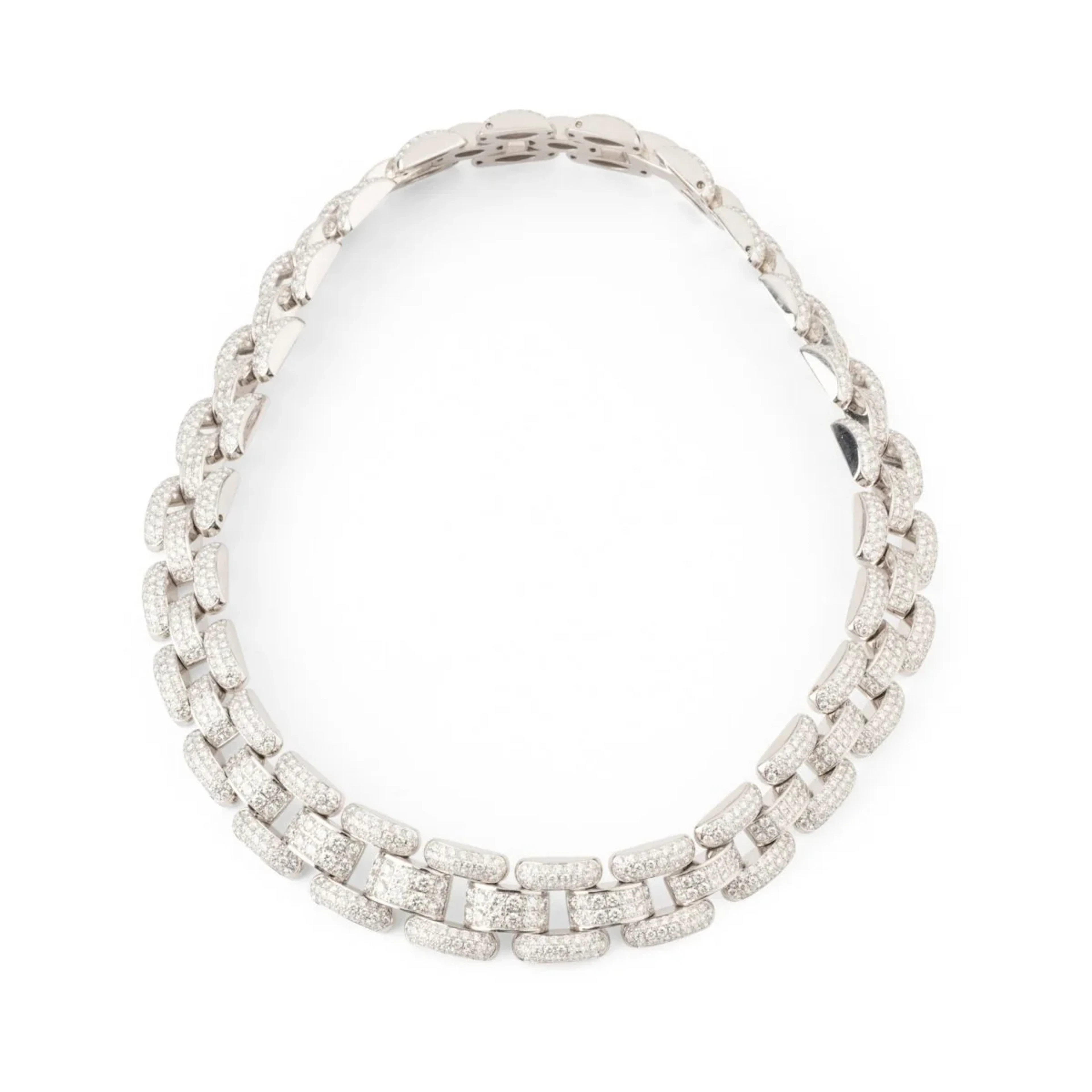CHOPARD mesh necklace in white gold and diamonds