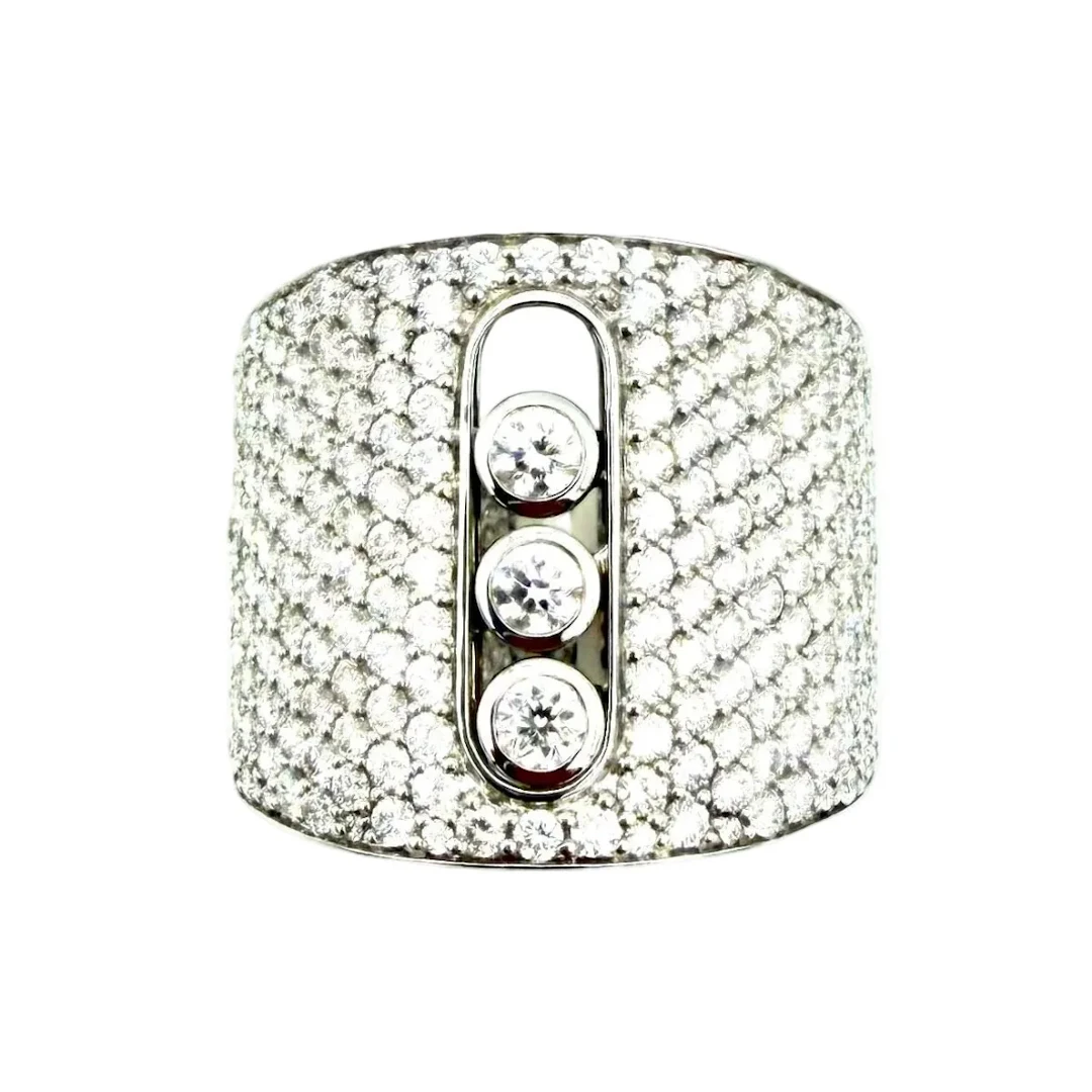 MESSIKA "Move Joaillerie Pave" Ring in white gold and diamonds