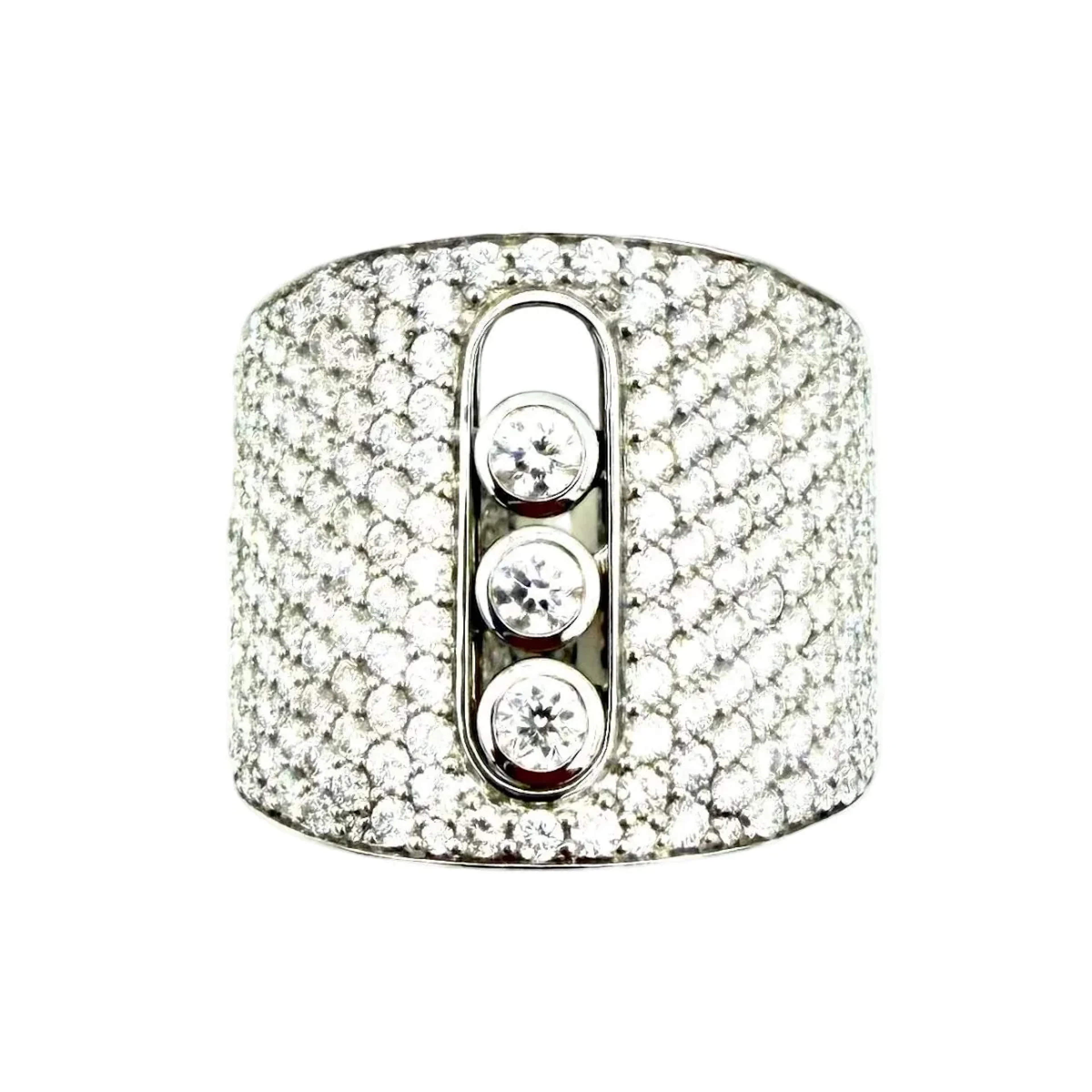 MESSIKA "Move Joaillerie Pave" Ring in white gold and diamonds