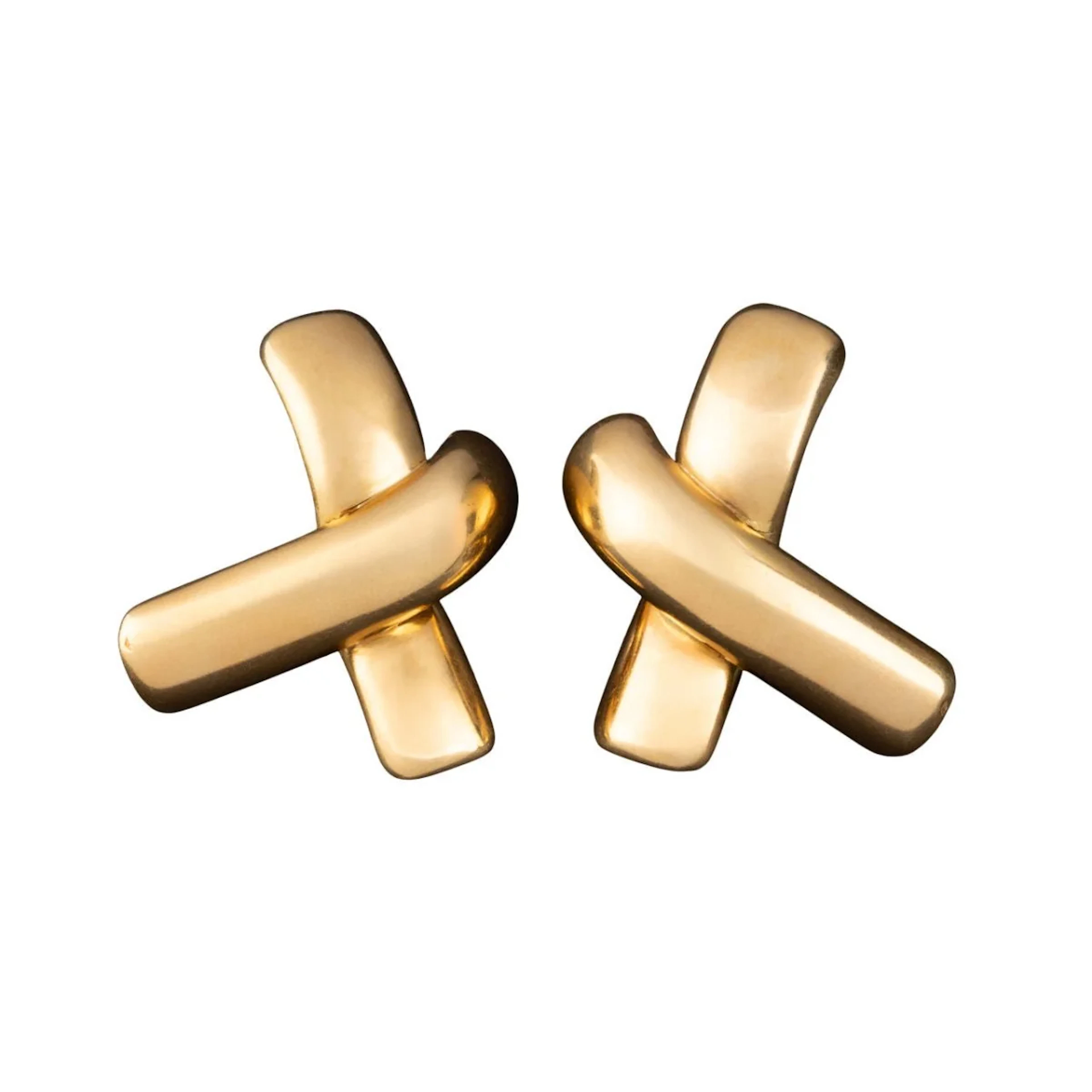 18k Gold Cross Earrings