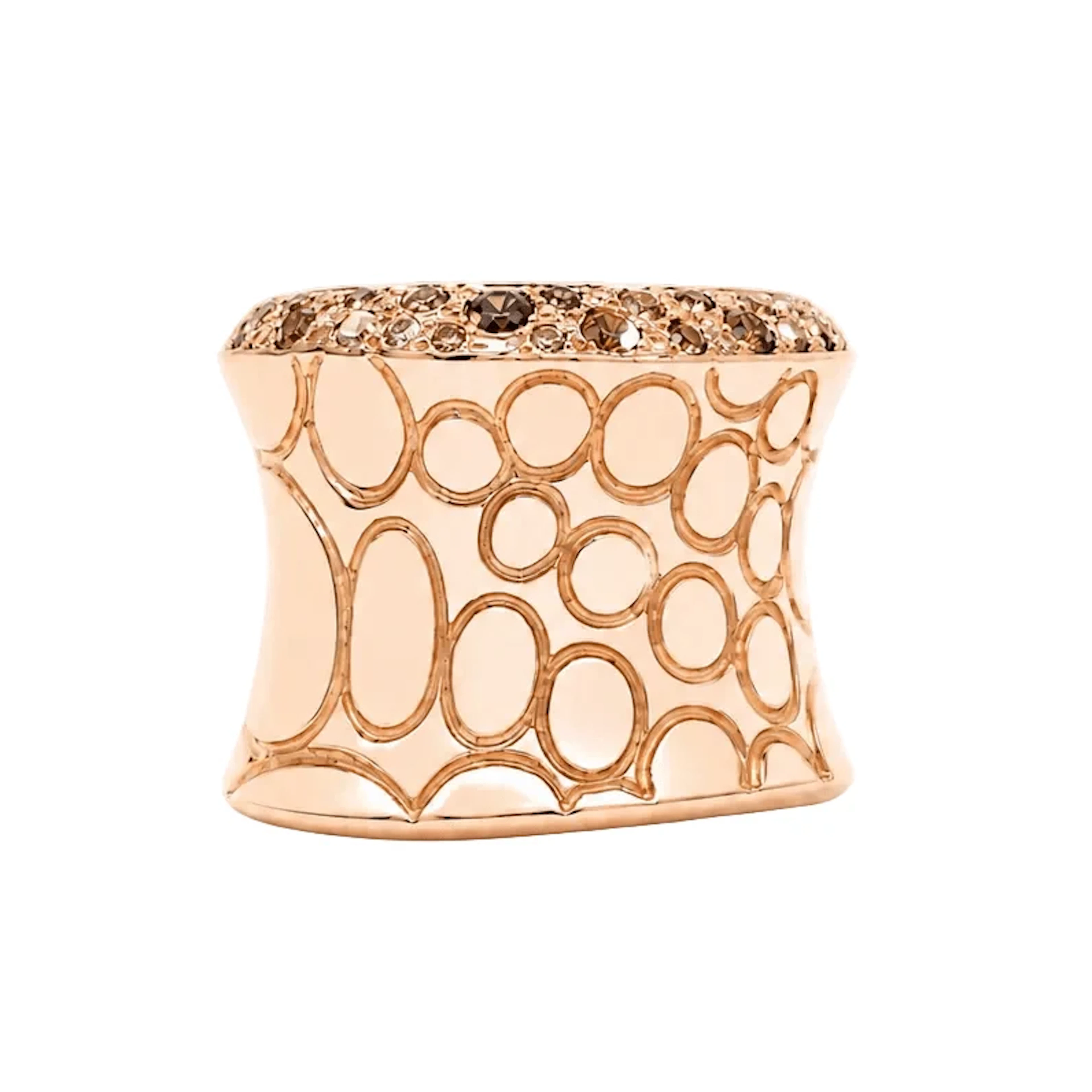POMELLATO "Cocco" Headband Ring in Rose gold and Diamonds