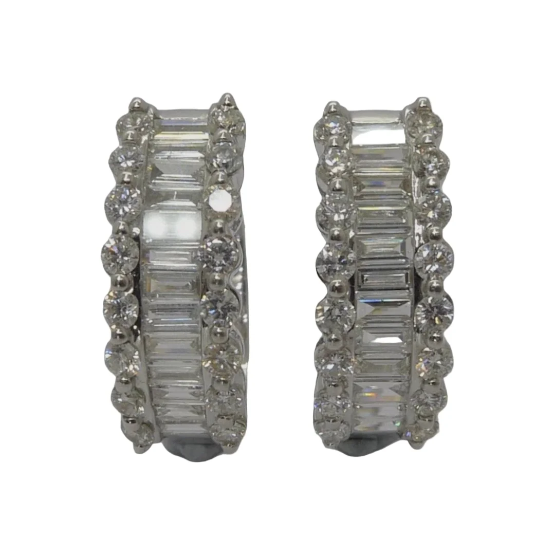 White gold and diamond earrings
