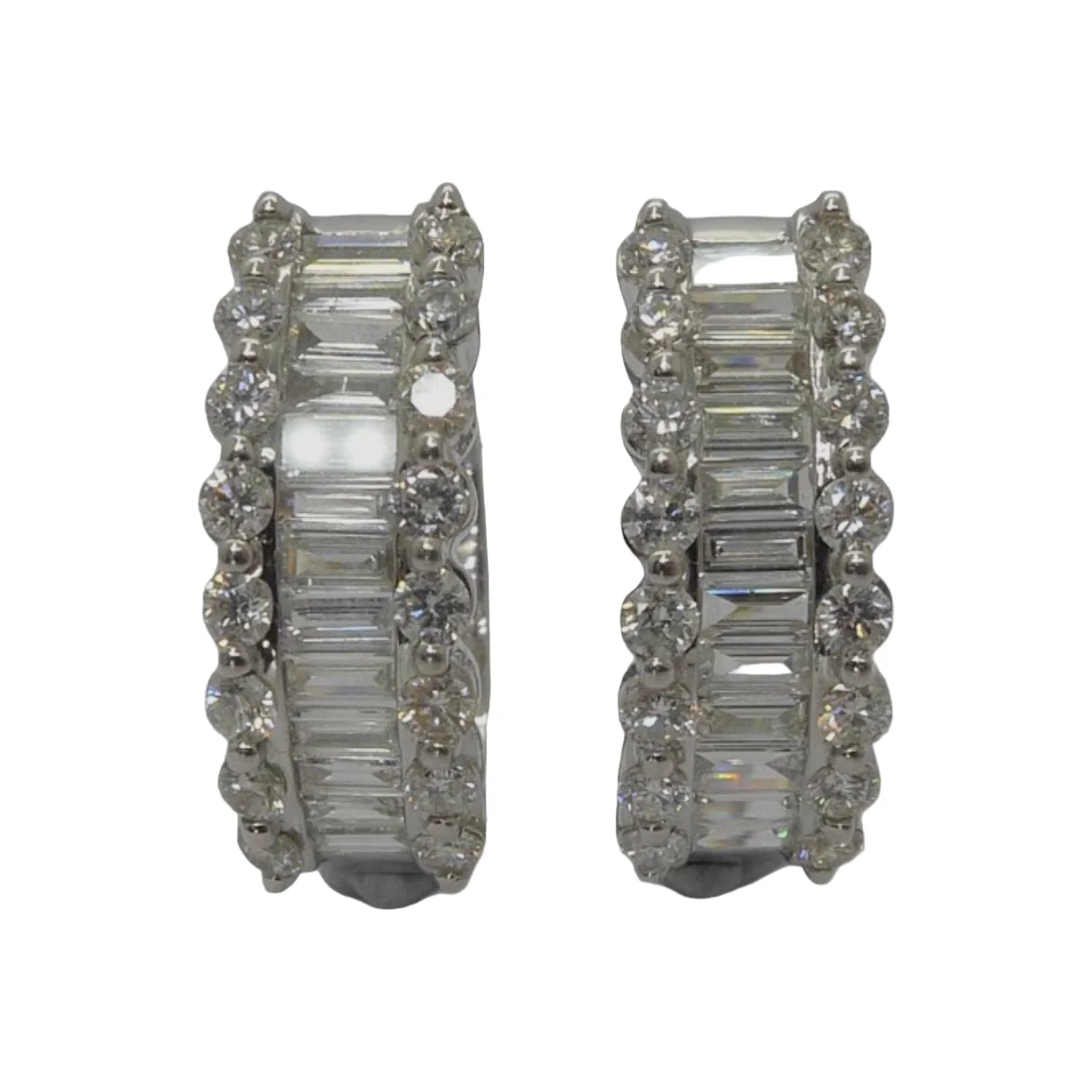 White gold and diamond earrings