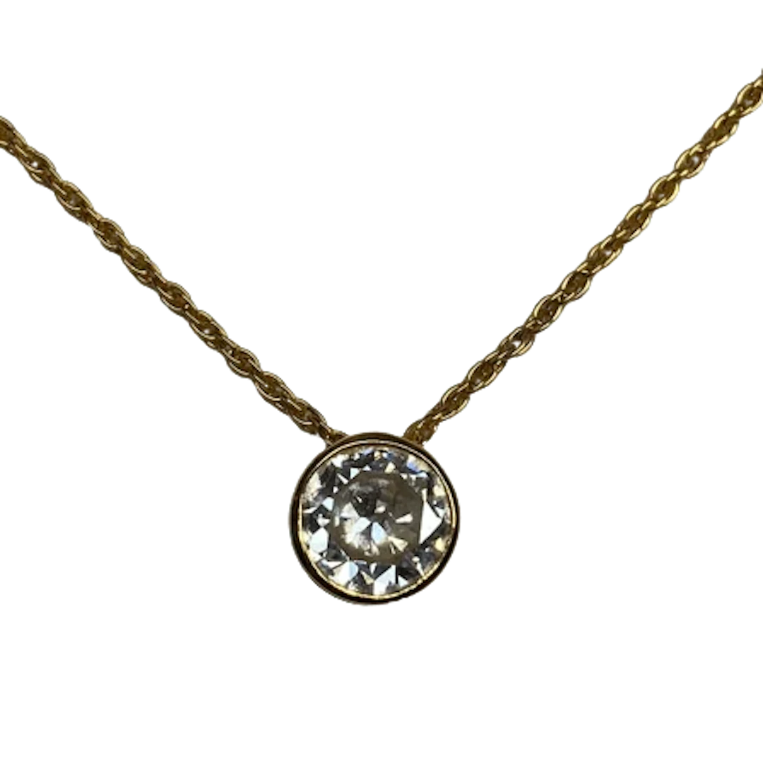 Yellow Gold and Diamond Pendant Necklace