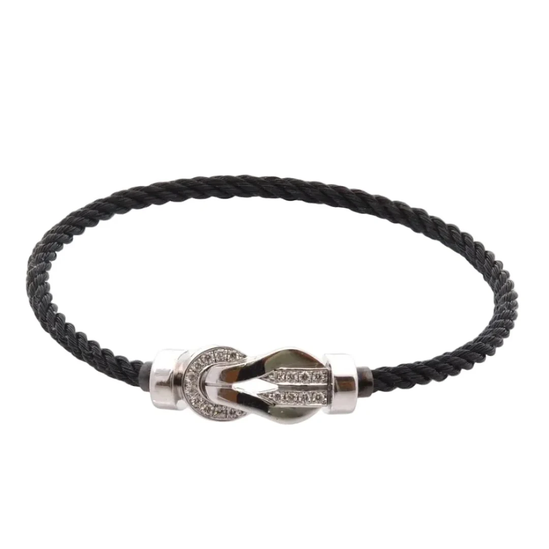 Bracelet Souple FRED "Chance Infinie" en or blanc et diamants