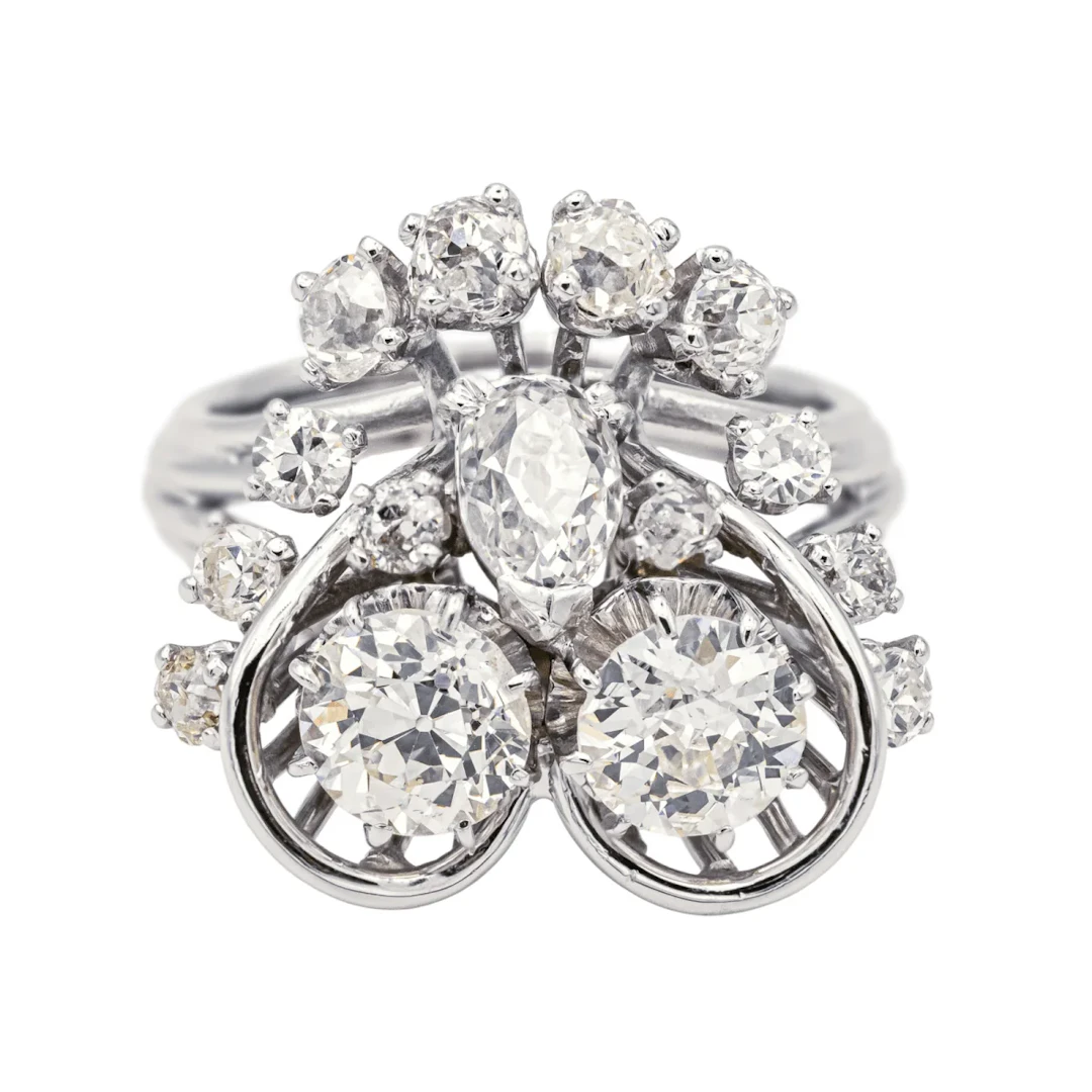 Bague Cocktail en or blanc et diamants