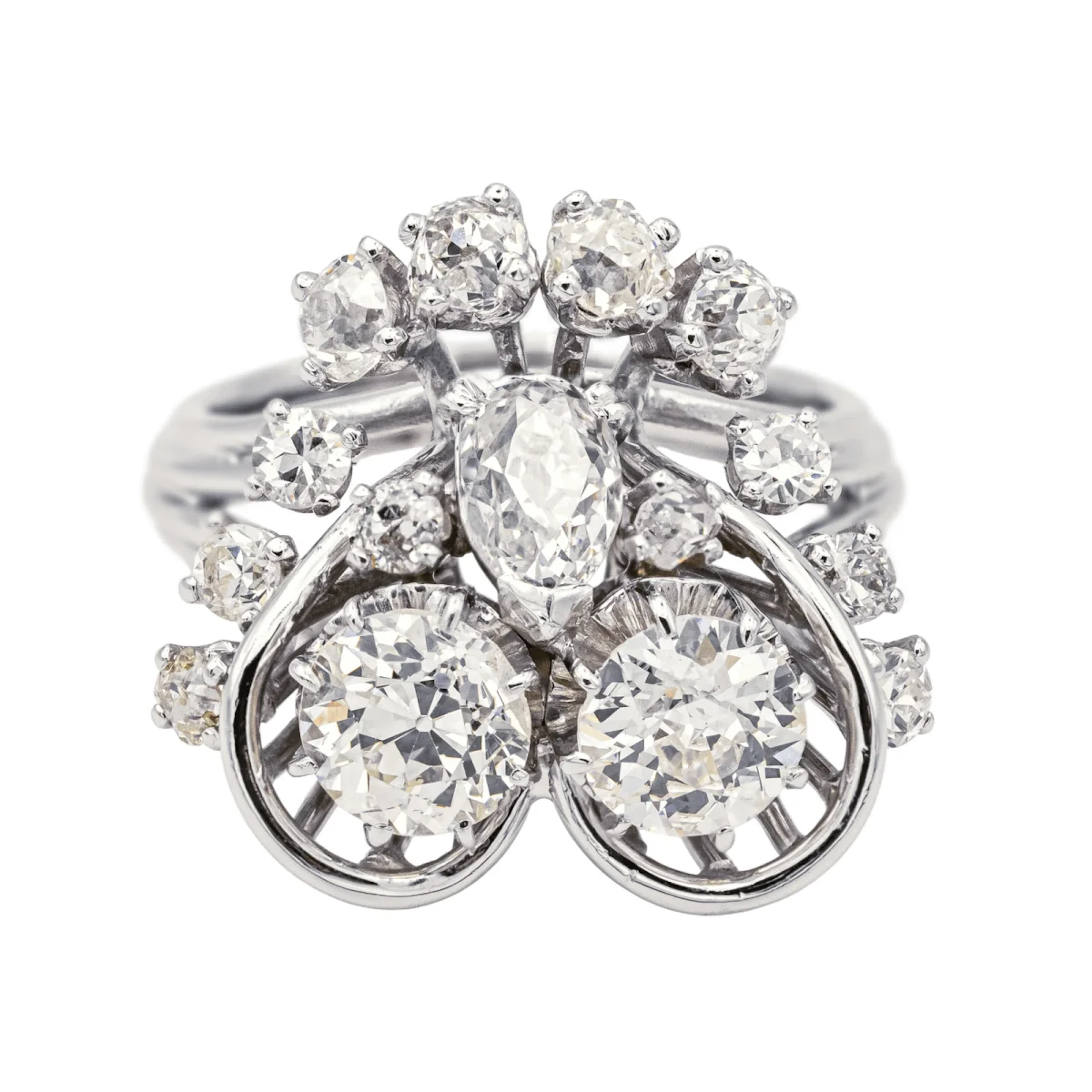 Bague Cocktail en or blanc et diamants