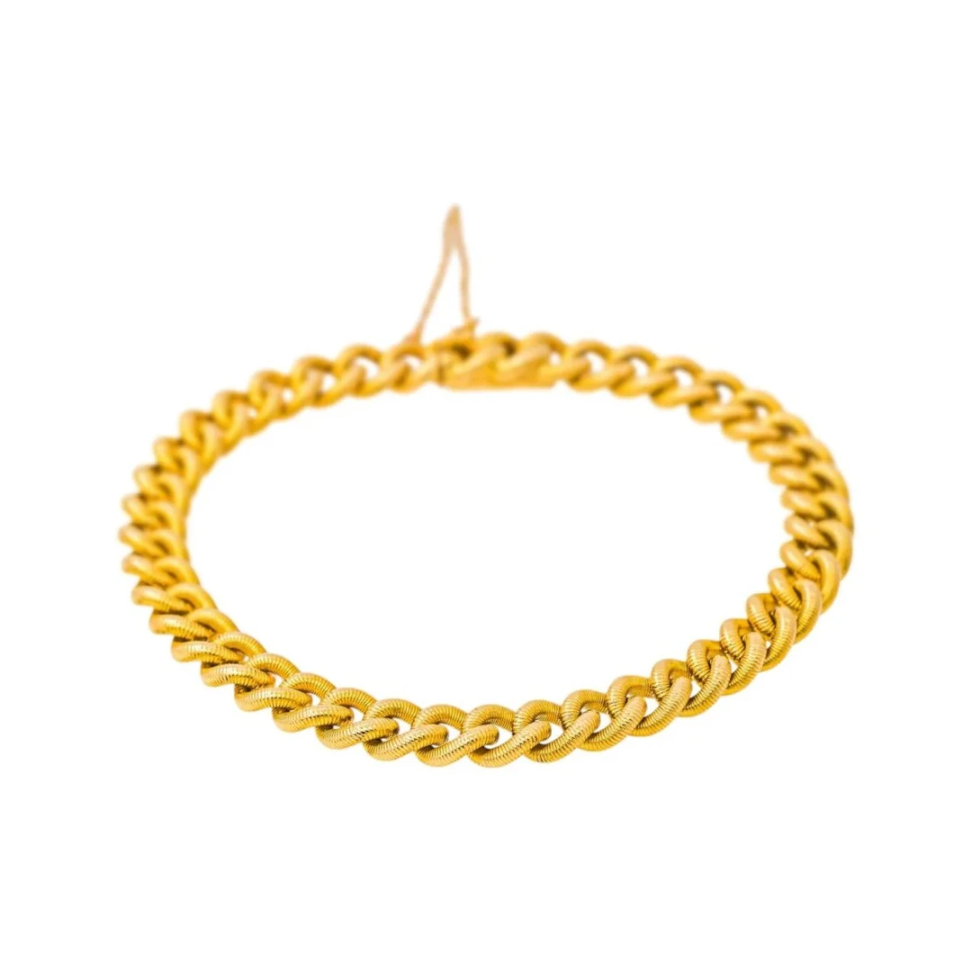 Yellow Gold Curb Chain Bracelet