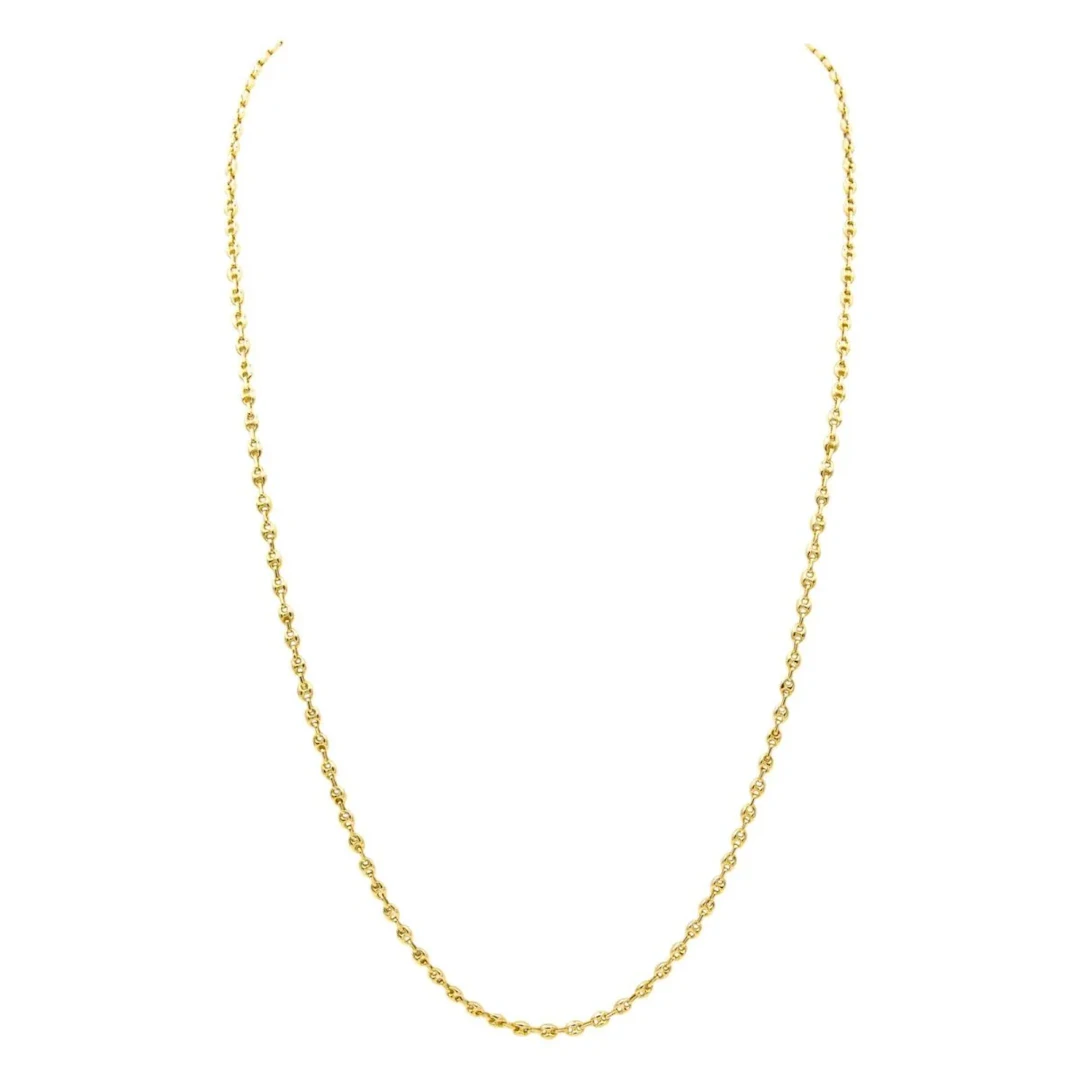Yellow gold chain necklace