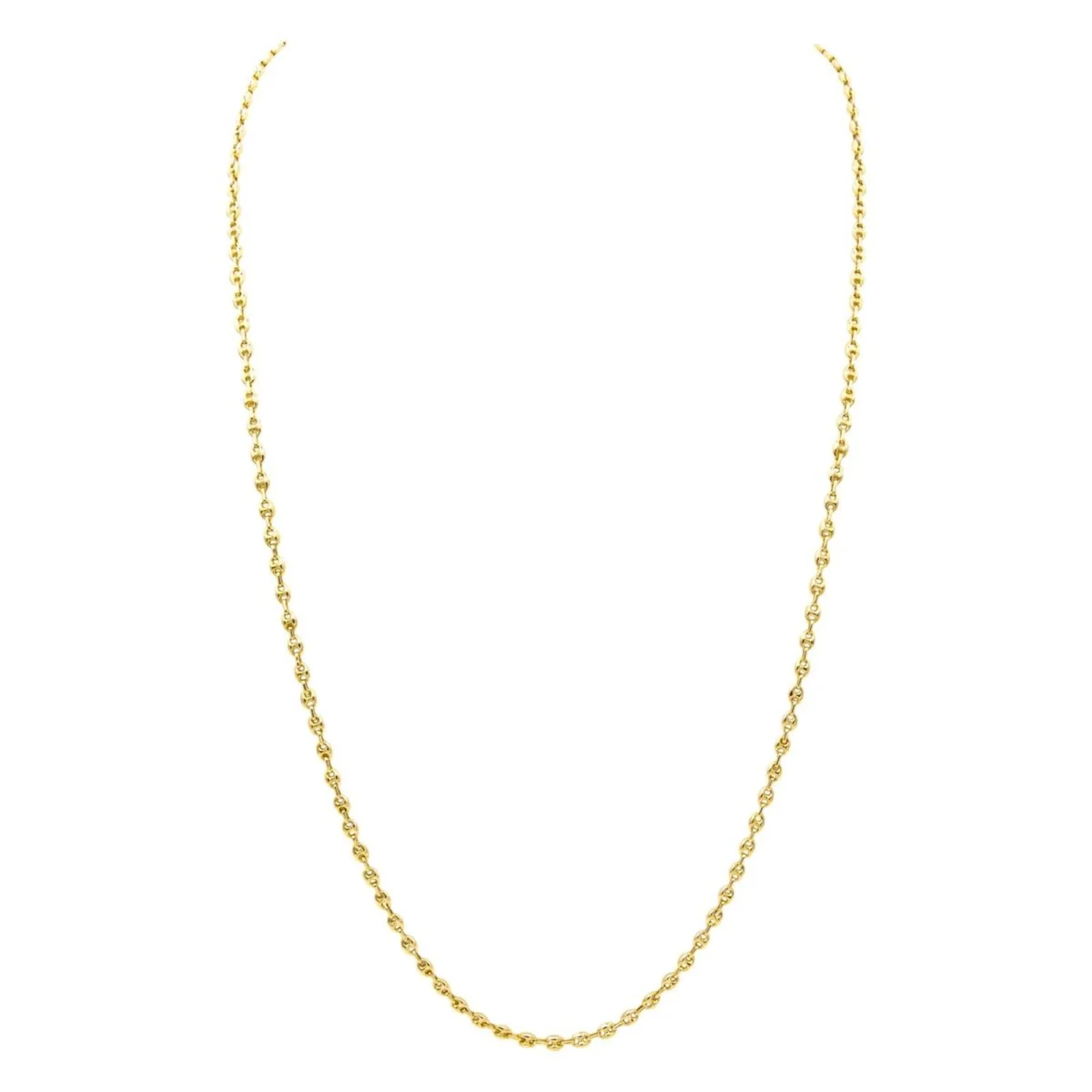 Yellow gold chain necklace
