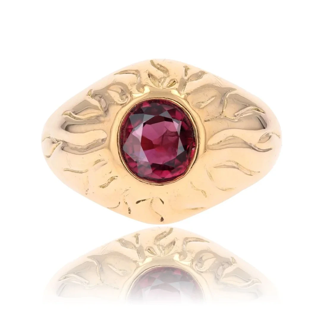 Ring vintage ruby necklace