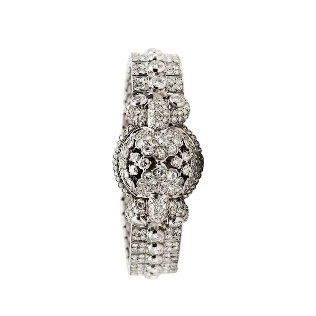 Montre en platine et diamants