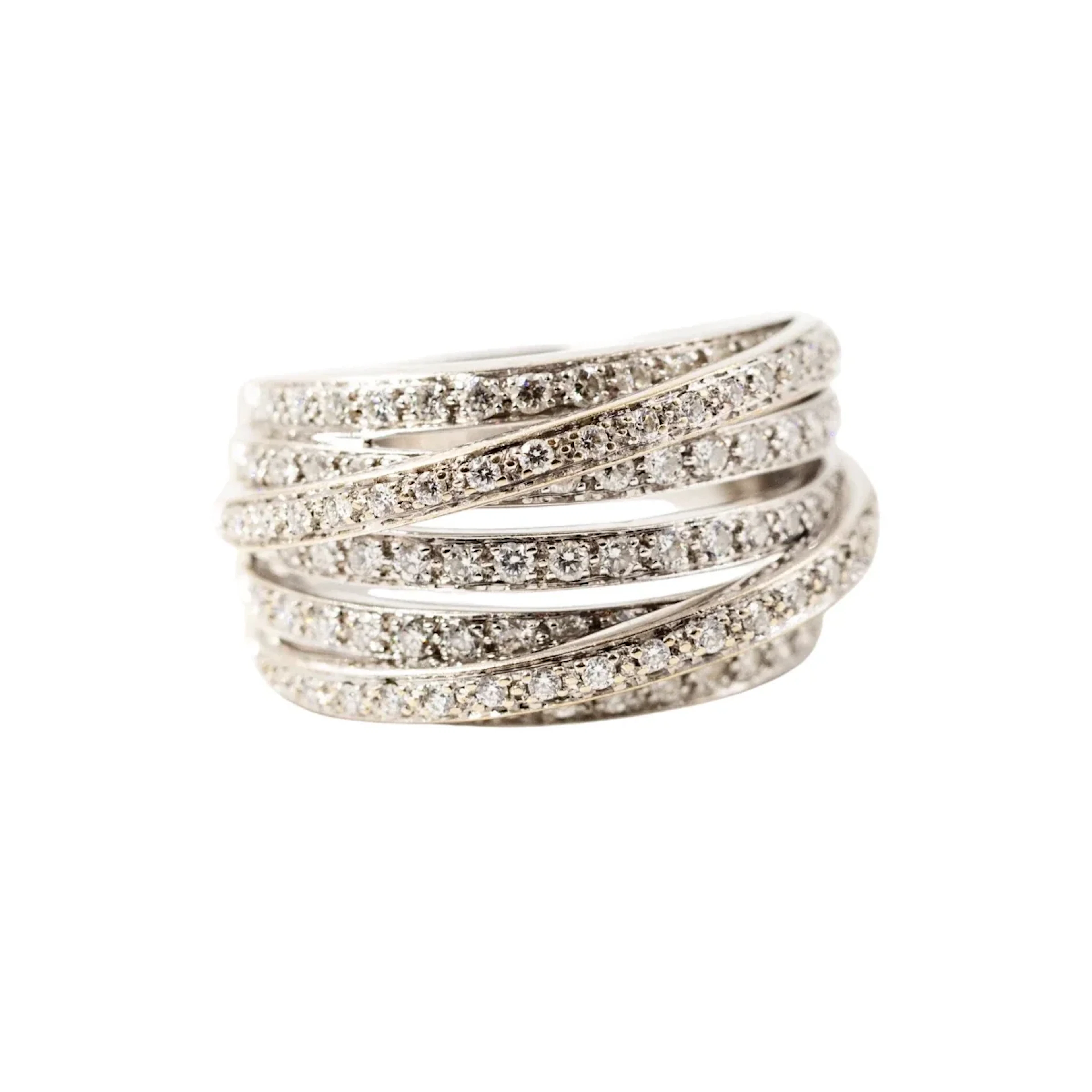 White Gold and Diamond Band Ring