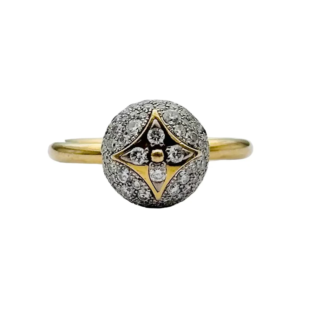 LOUIS VUITTON "B Blossom" ring in yellow gold and diamonds