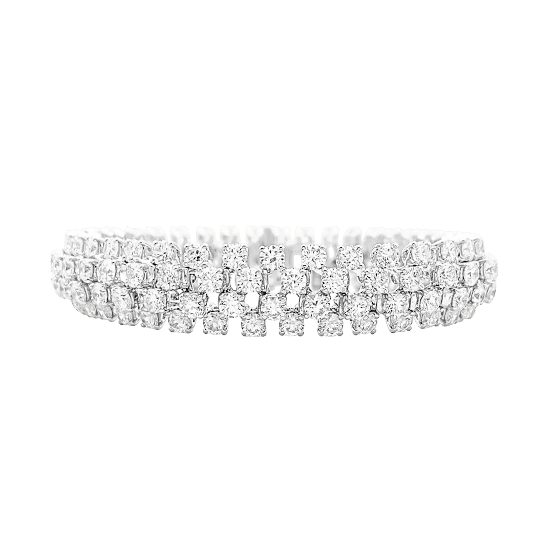 Bracelet Ligne BOUCHERON "Angélique" in white gold and diamonds