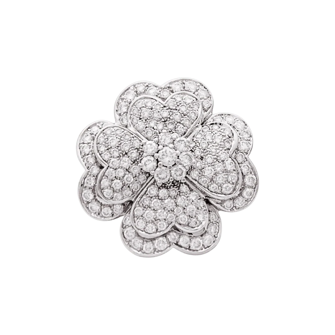 Bague Marguerite en or blanc et diamants
