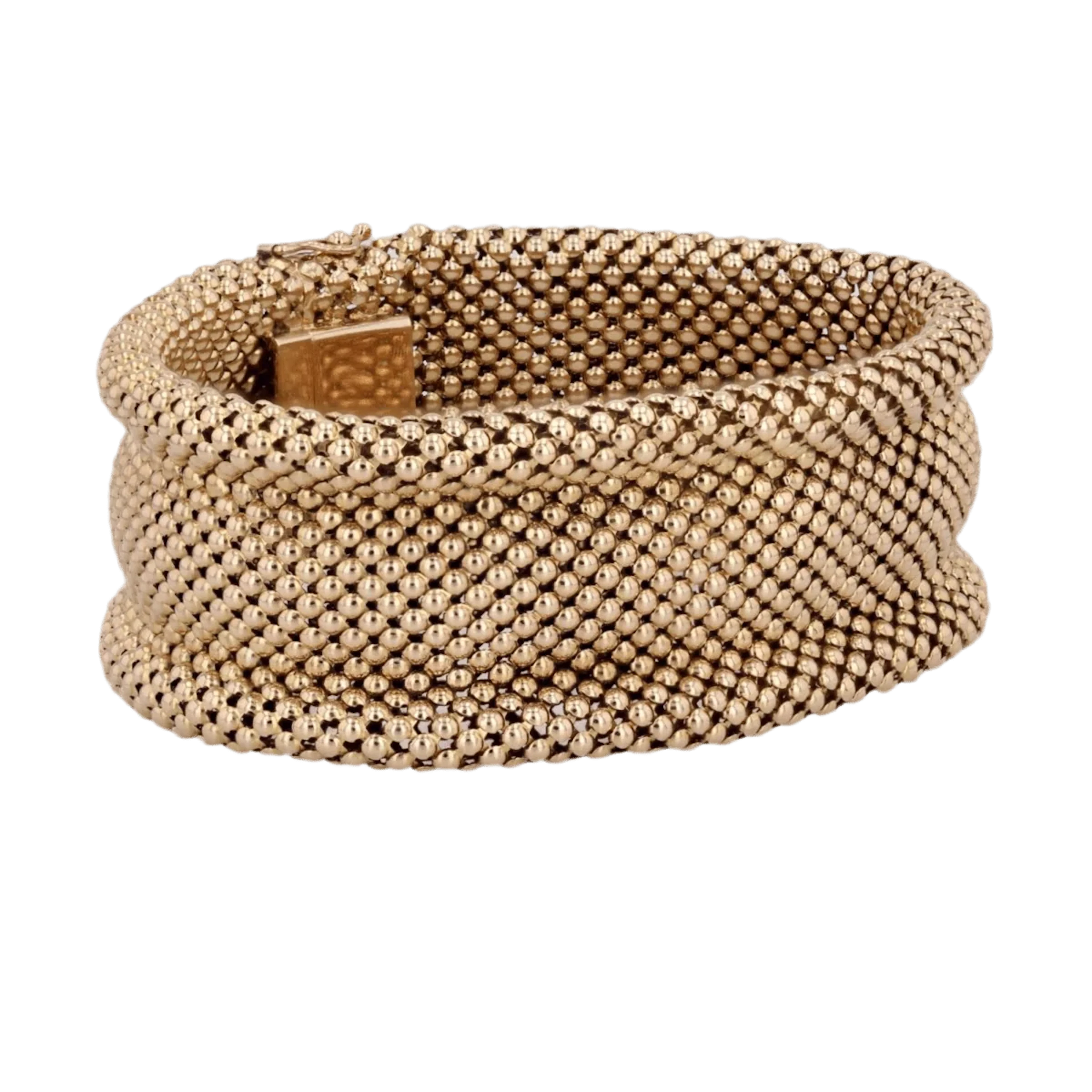 Flexible bracelet in yellow gold