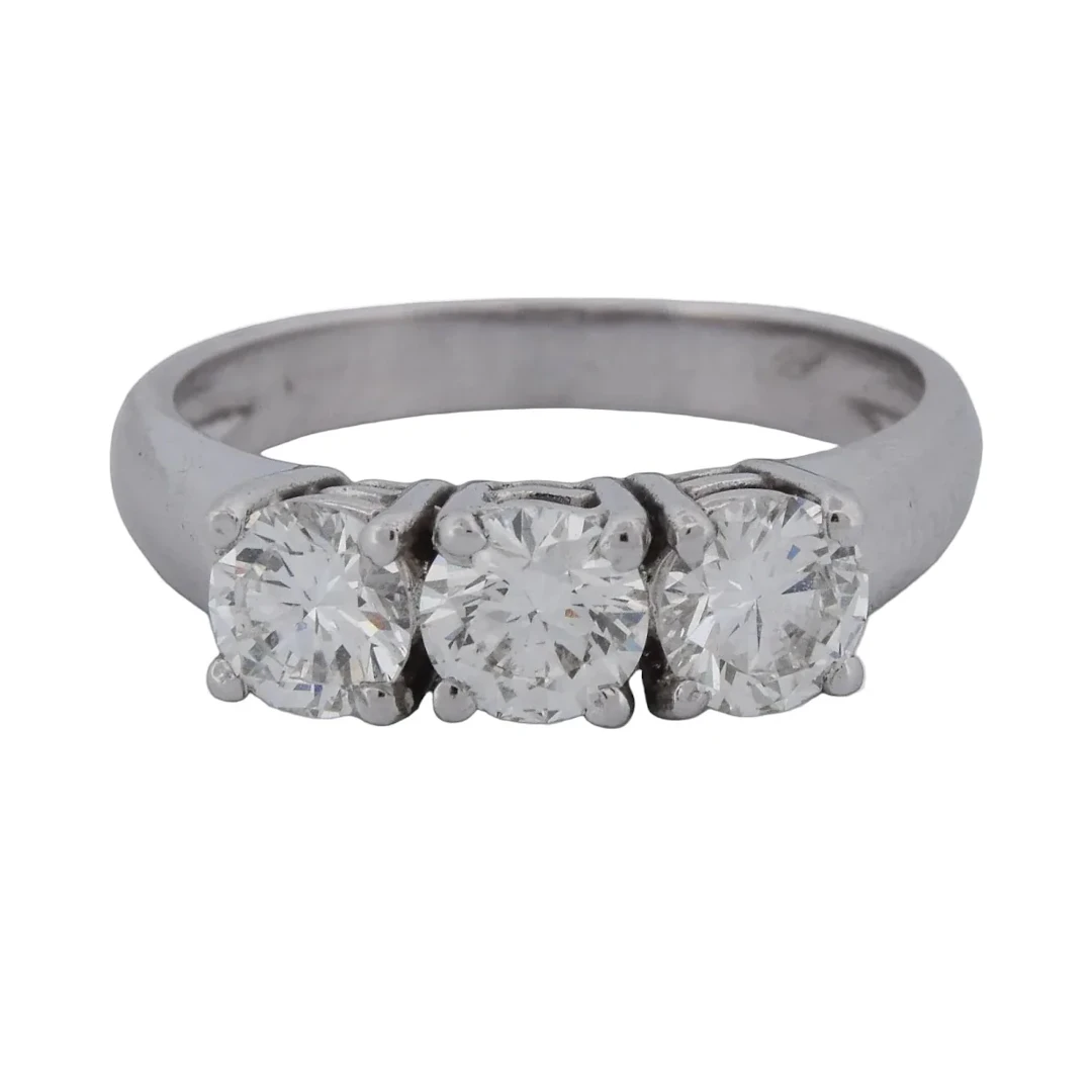 Bague Trilogie en or blanc et diamants