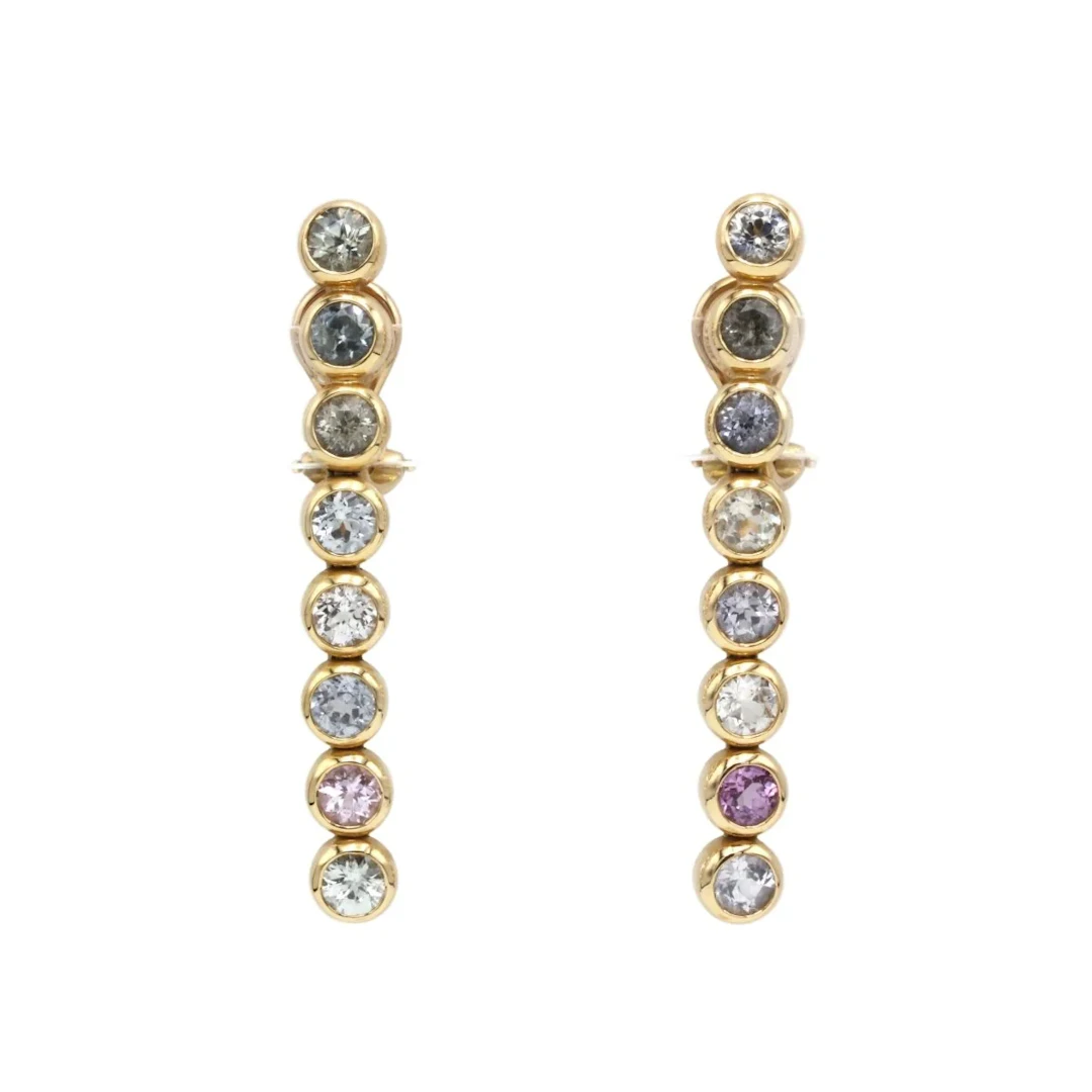 Clip-on Earrings in Yellow Gold & Sapphires - C.BUCHERER