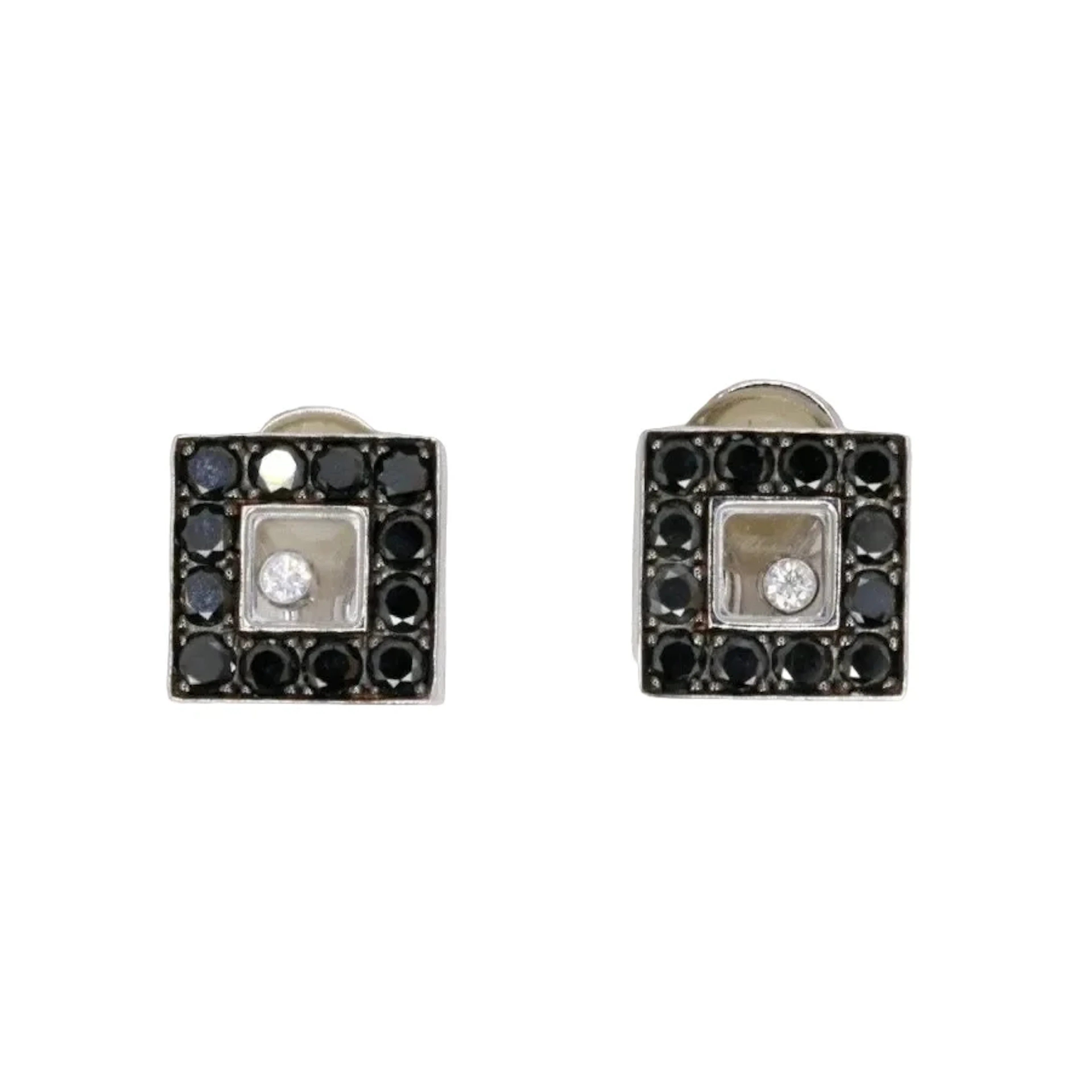 CHOPARD "Happy Diamonds" Earrings in White Gold and Diamonds