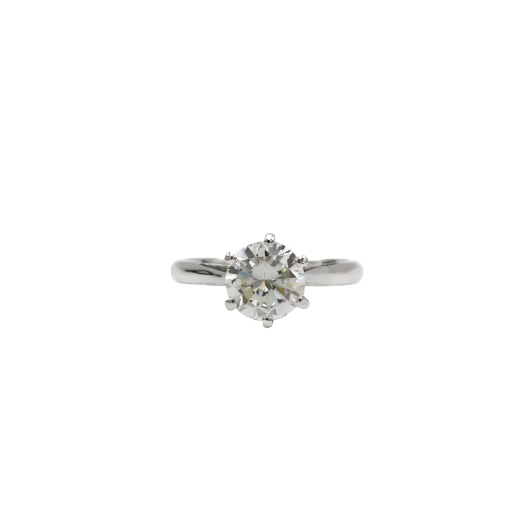 Solitaire - Or blanc & Diamant 1,45 cts