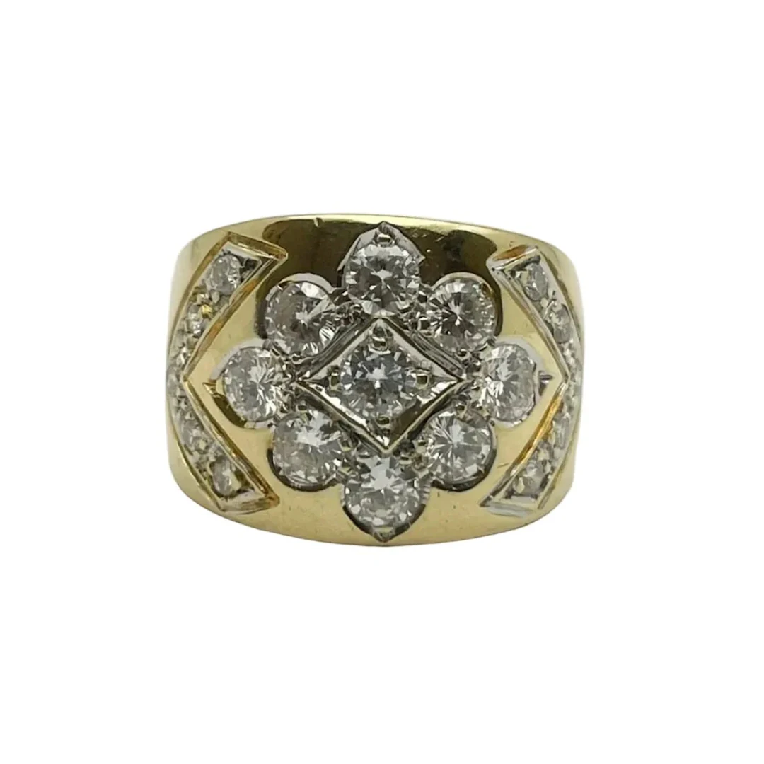 Yellow gold and Diamond Bandeau Ring