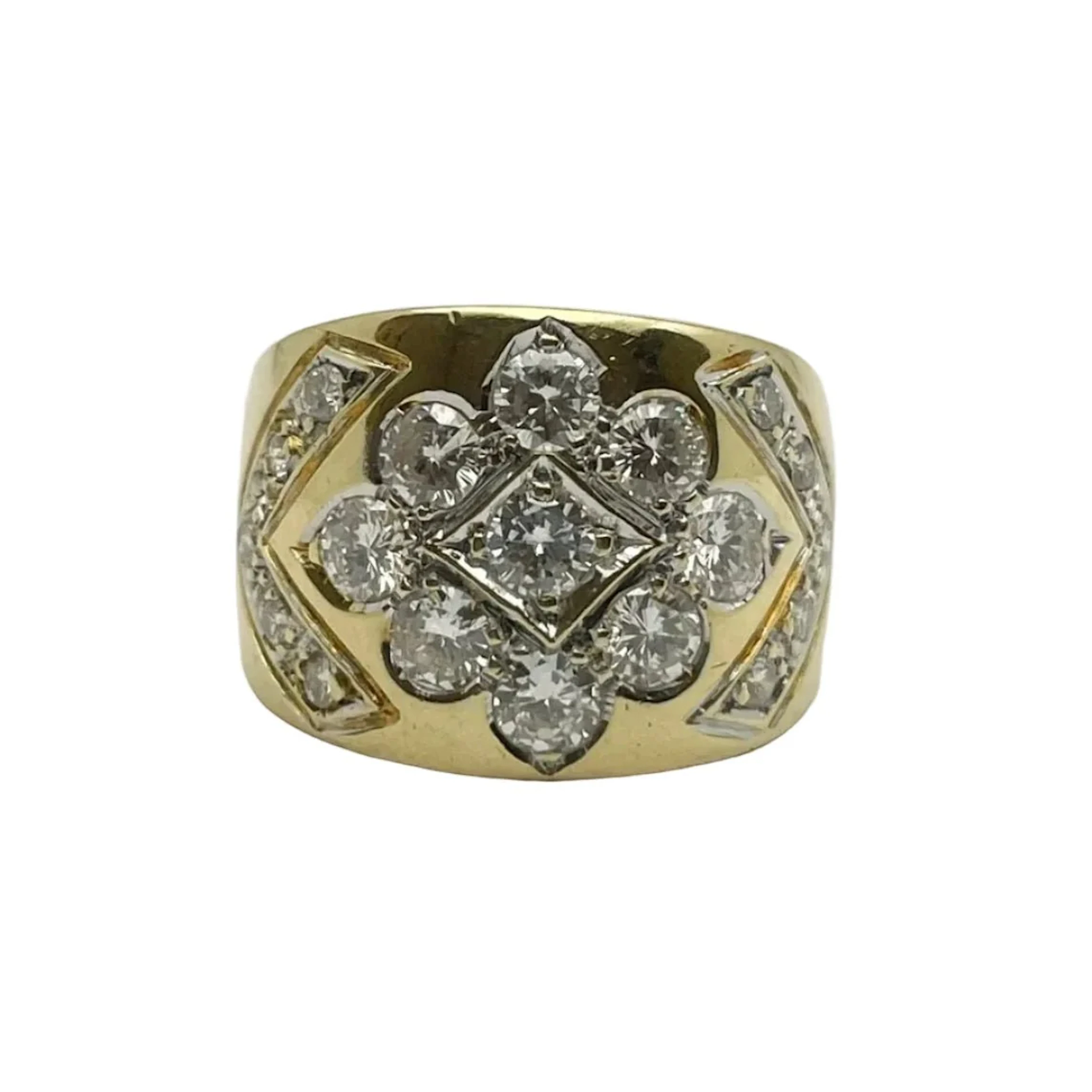 Yellow gold and Diamond Bandeau Ring