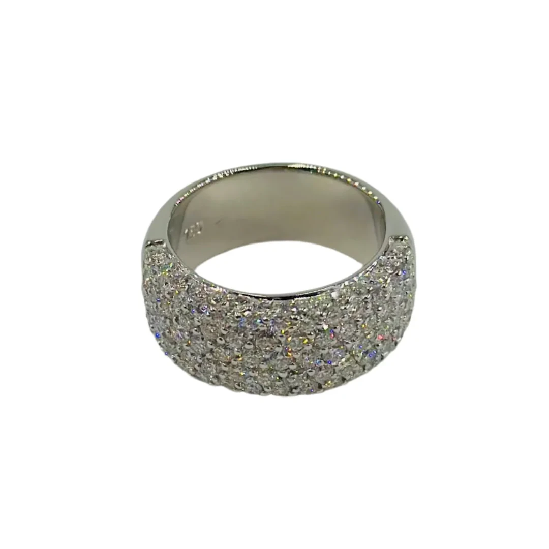 Bague Bandeau en or blanc et diamants