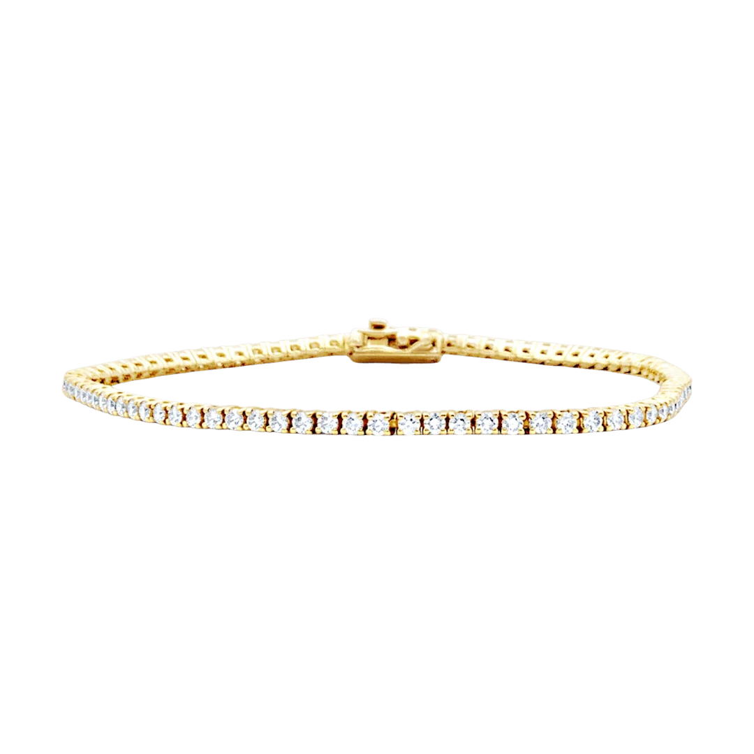 Bracelet Ligne en or rose et diamants