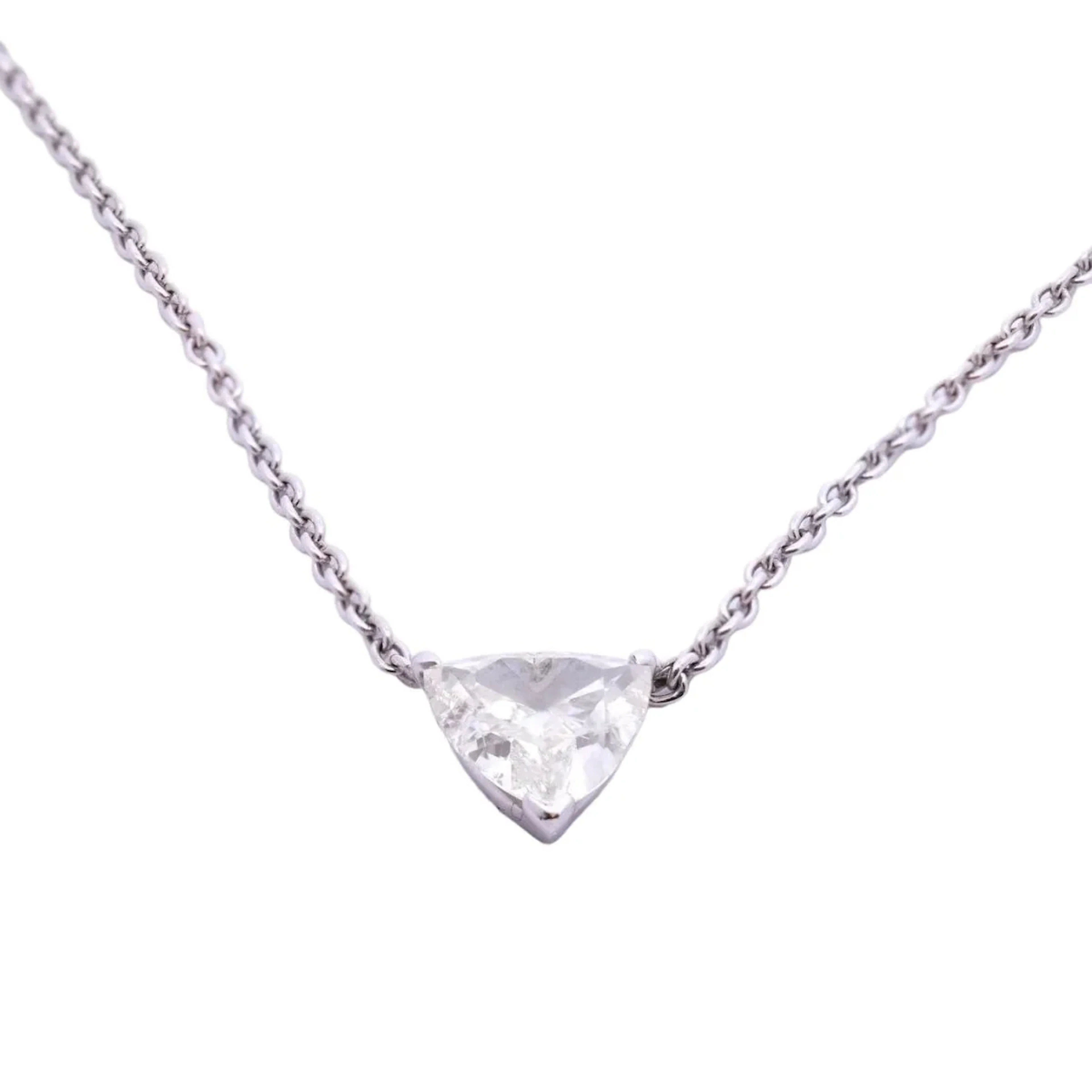 Collier Pendentif en or blanc et diamant