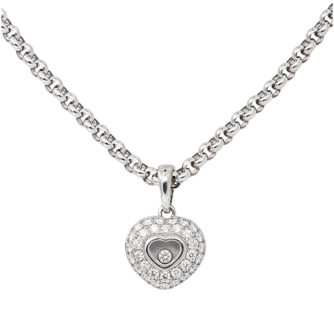 Chopard Happy Diamonds Necklace in White gold with Diamonds