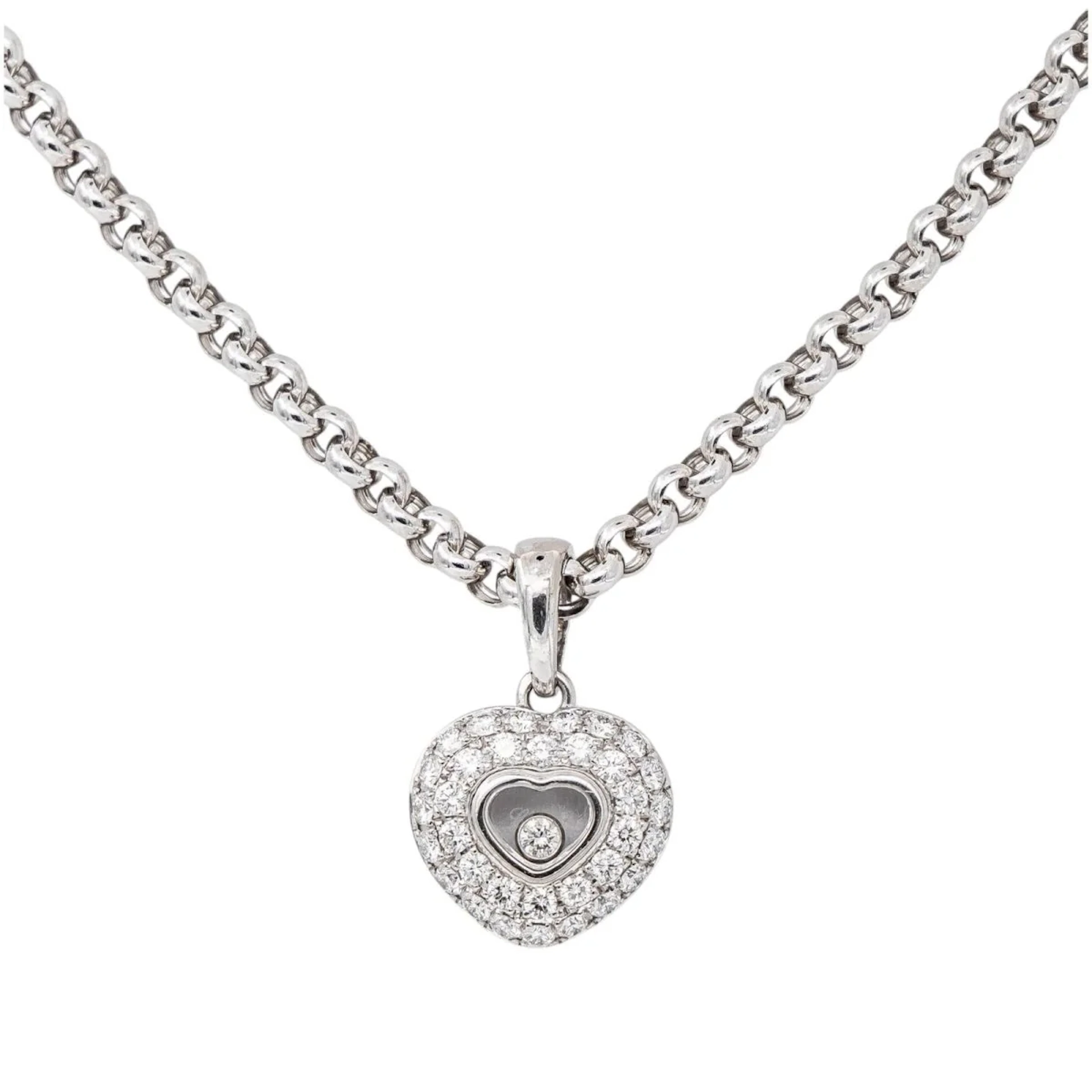 Chopard Happy Diamonds Necklace in White gold with Diamonds