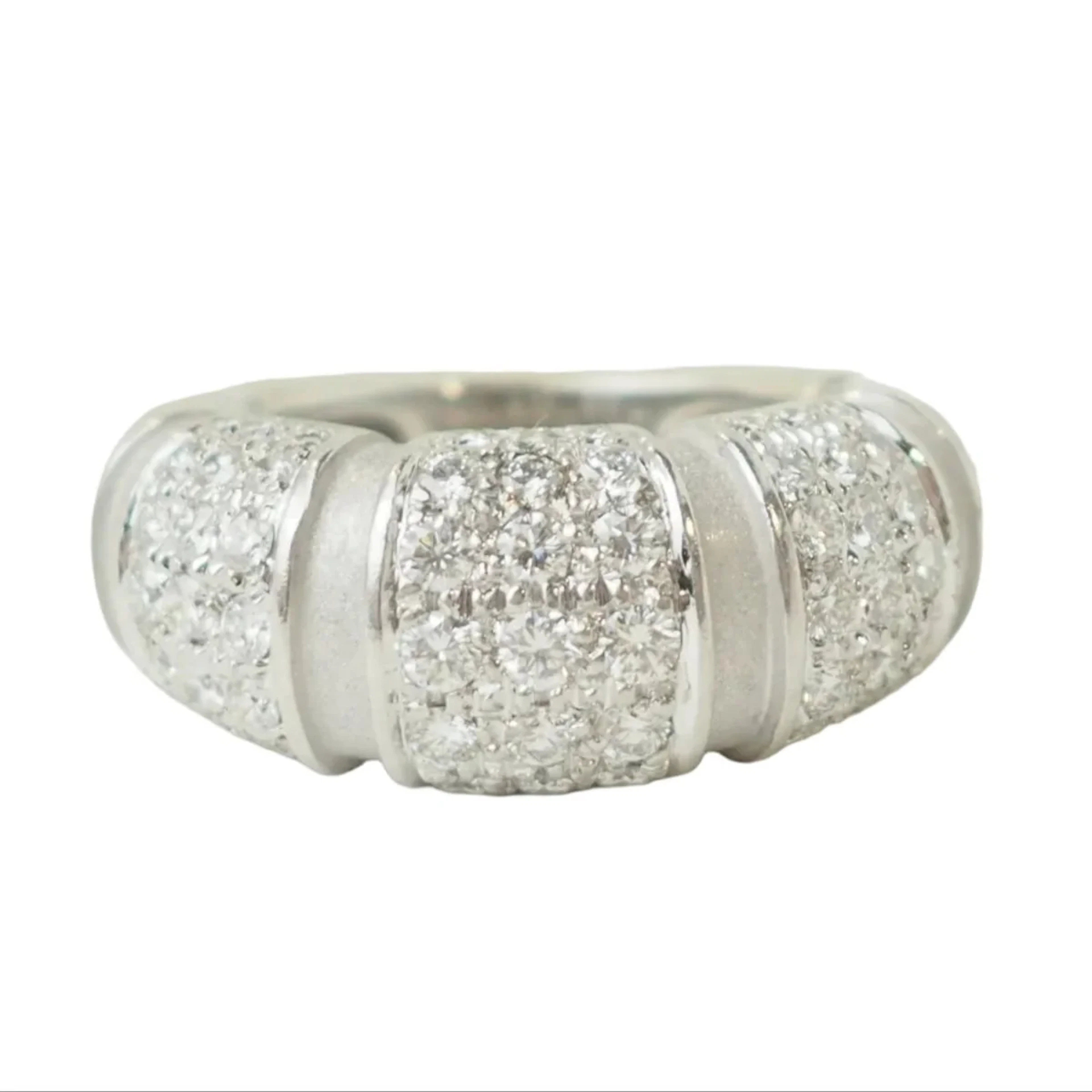 Ring MAUBOUSSIN "Nadja" headband in white gold and diamonds.