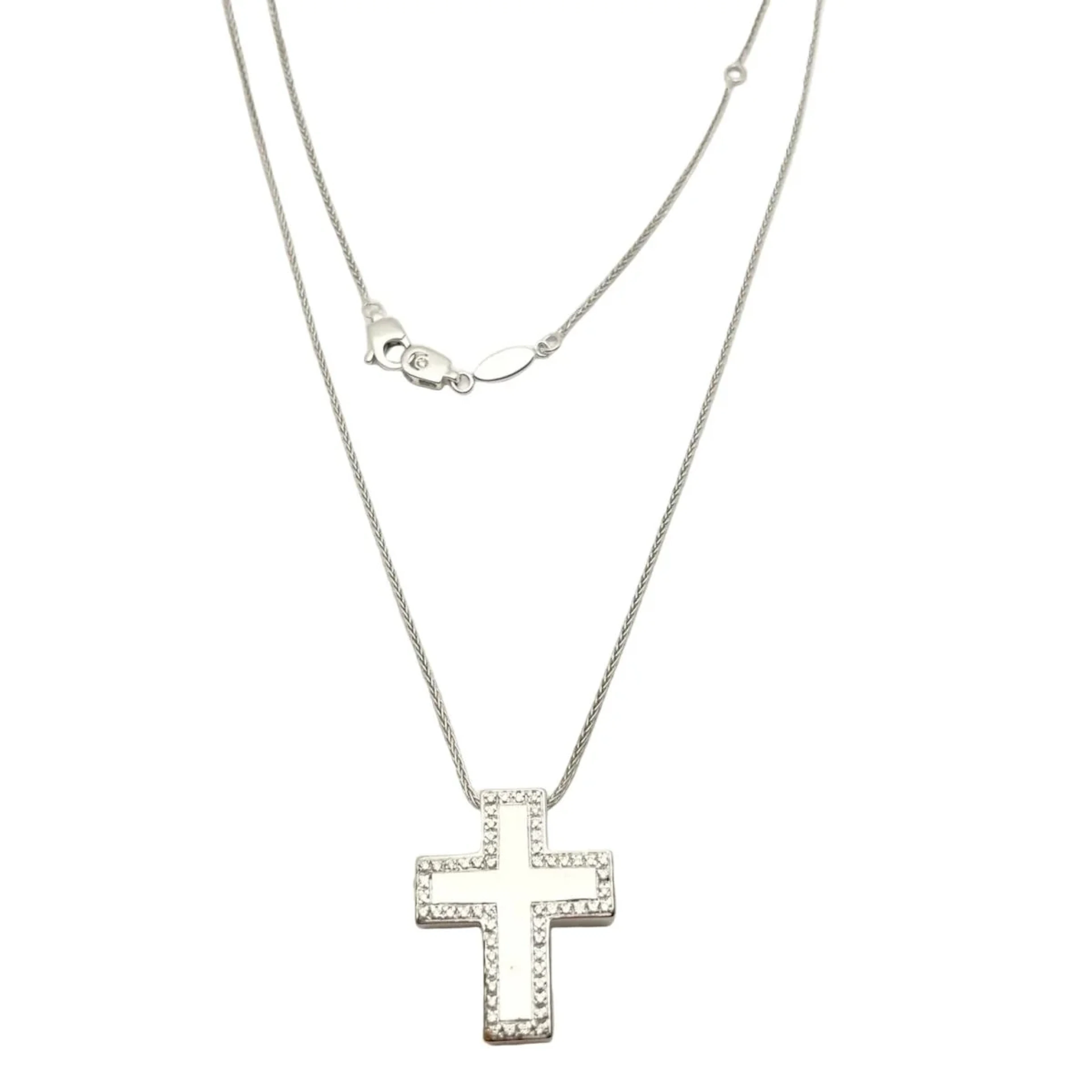 SALVINI Necklace with Pendant in White Gold and Diamonds