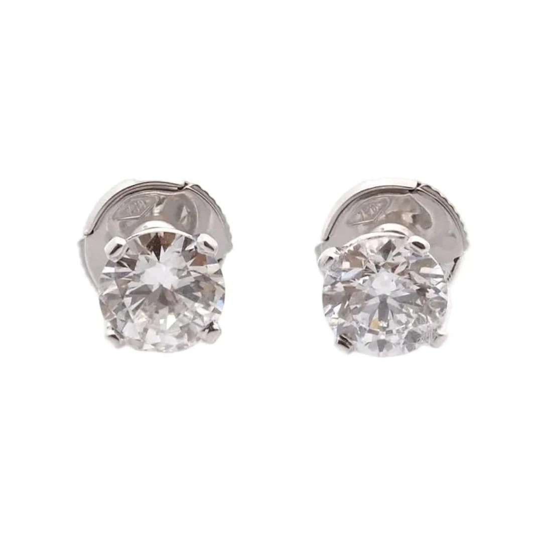 Earrings Fleas in white gold and diamonds