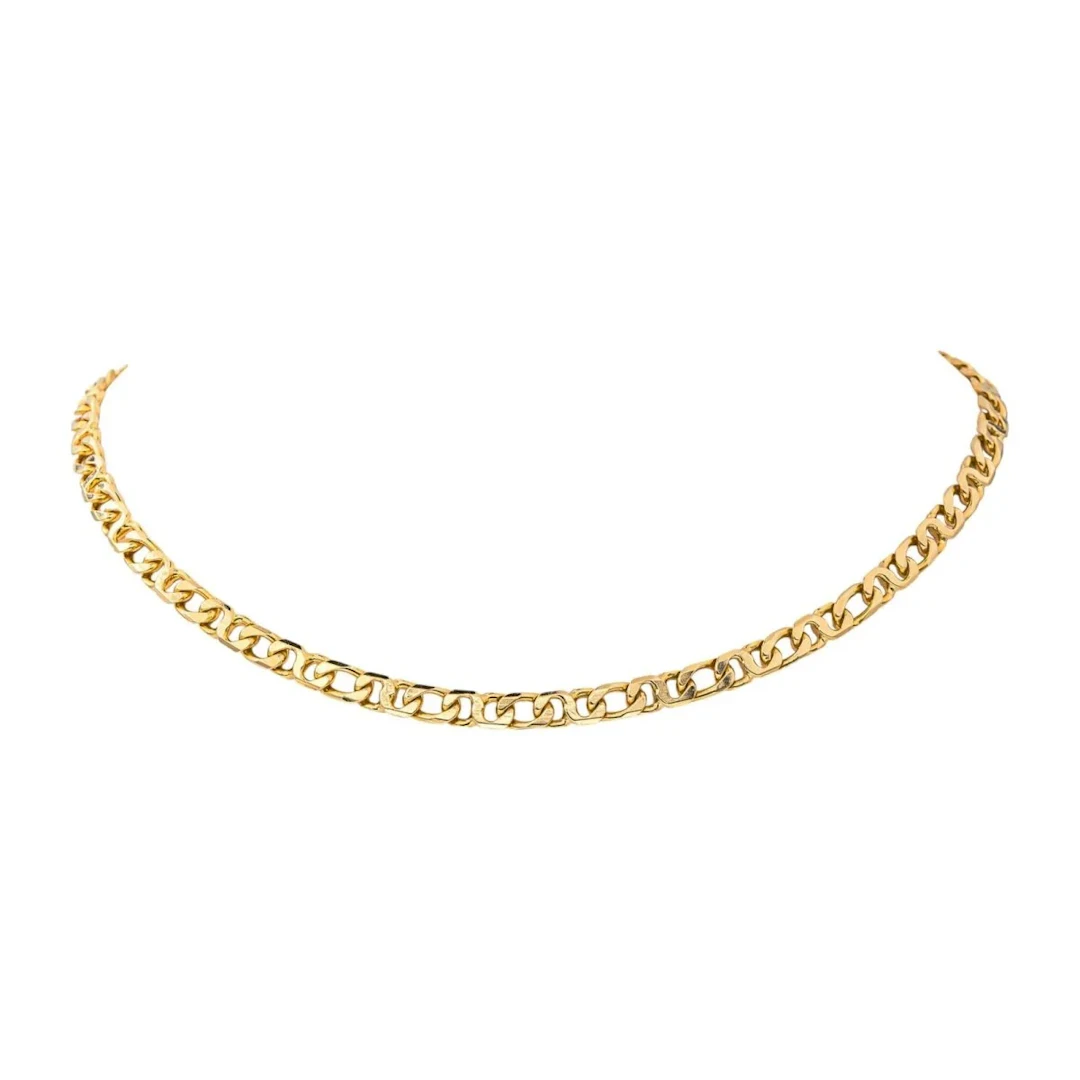 Yellow gold chain necklace
