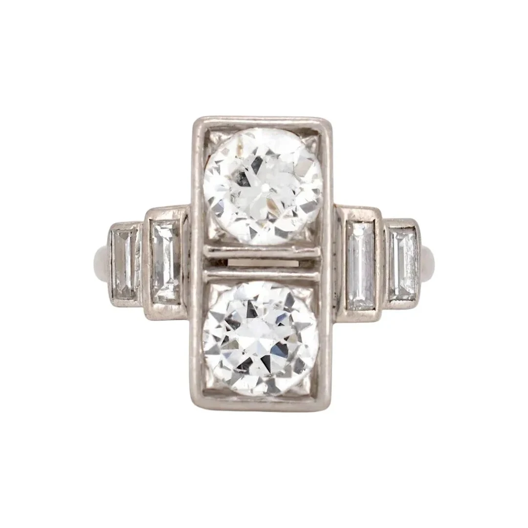 Toi & Moi Ring in Platinum and Diamonds