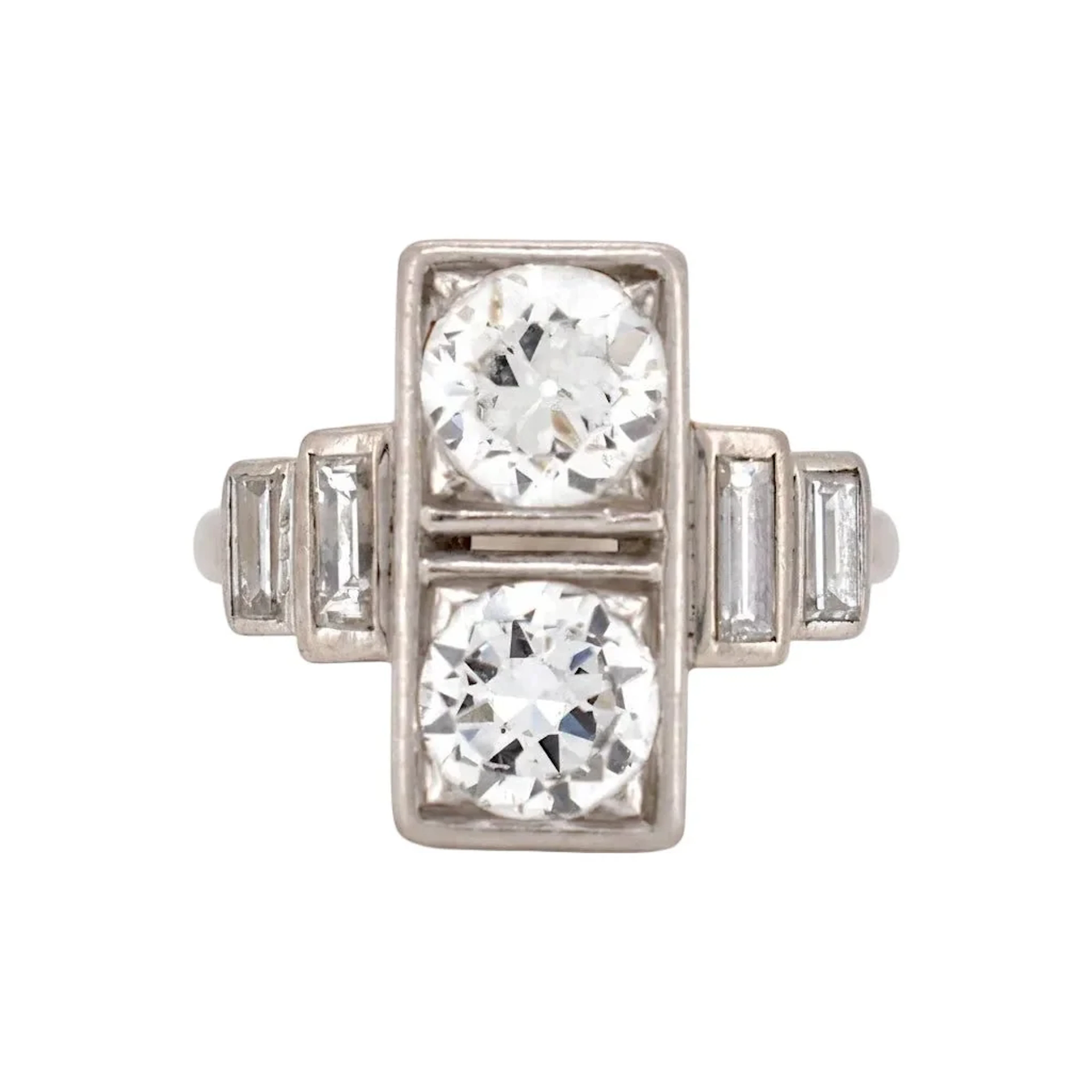Toi & Moi Ring in Platinum and Diamonds