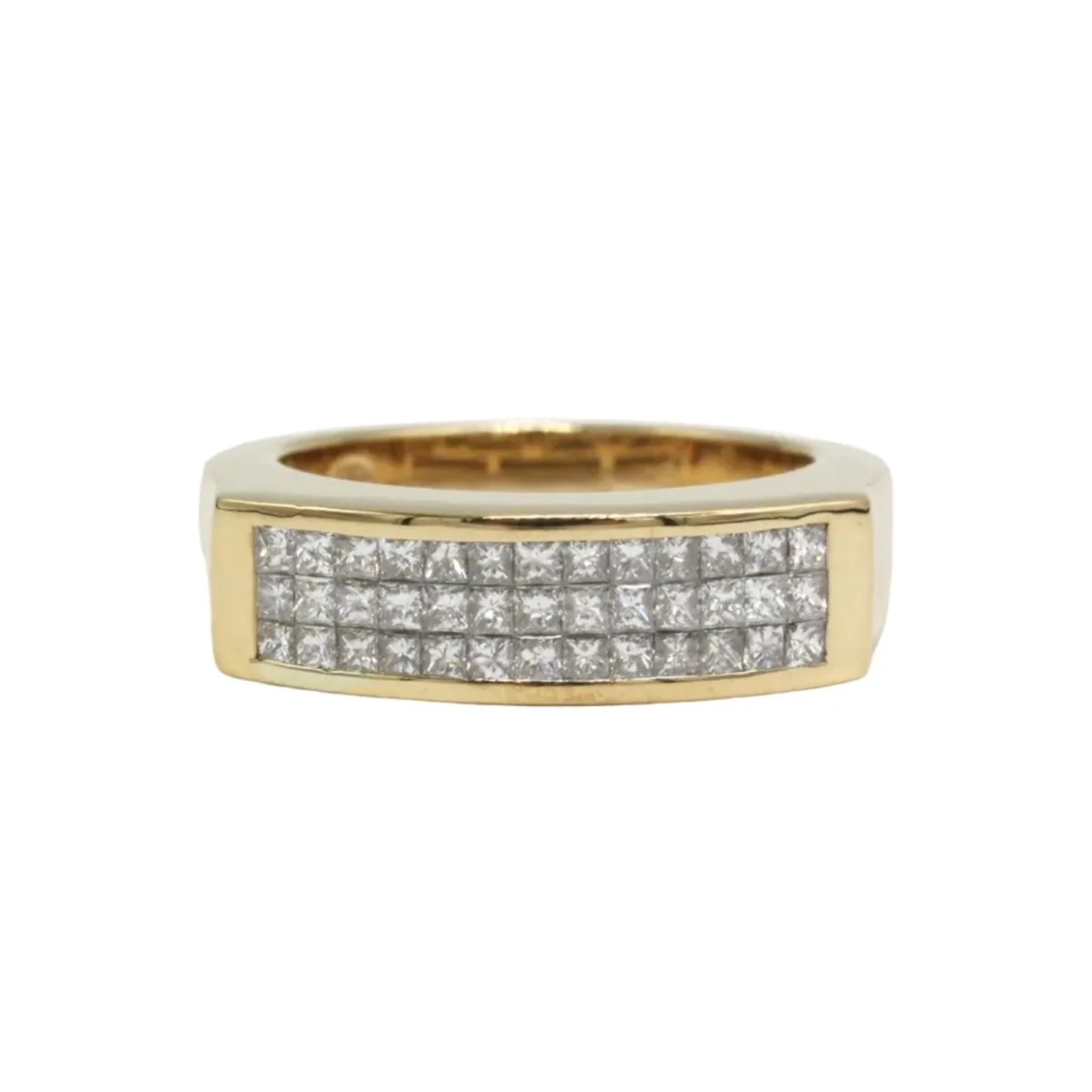 Yellow Gold and Diamond Band Ring