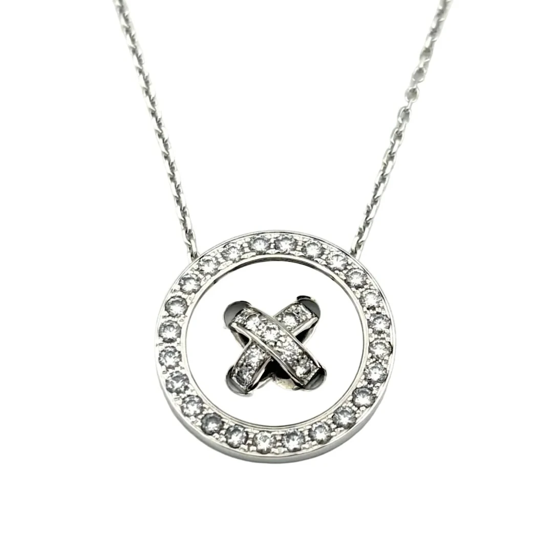 Necklace Pendant VAN CLEEF & ARPELS "Boutonnière" in White gold and Diamonds