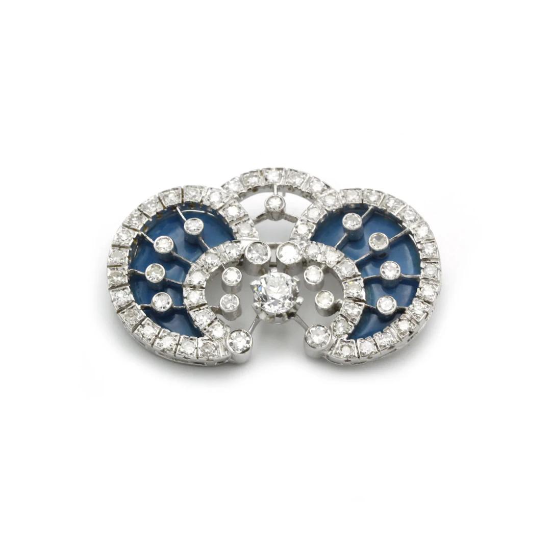 Brooch - Gold, Diamonds and Enamel