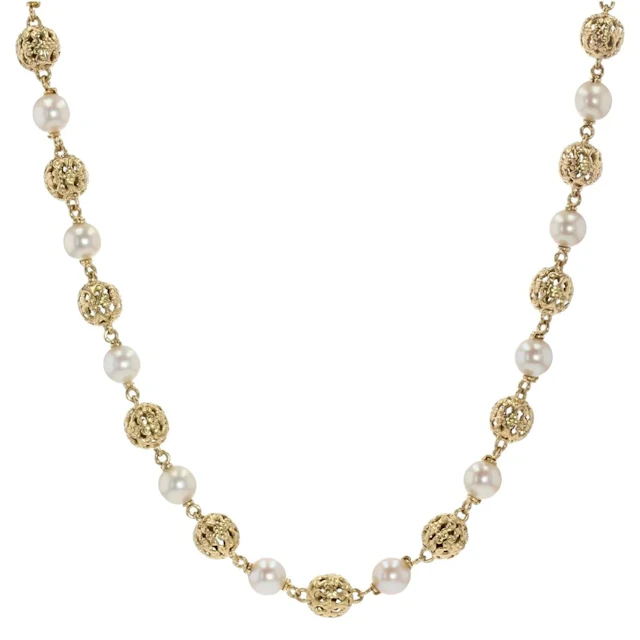 Collier Perles en or jaune