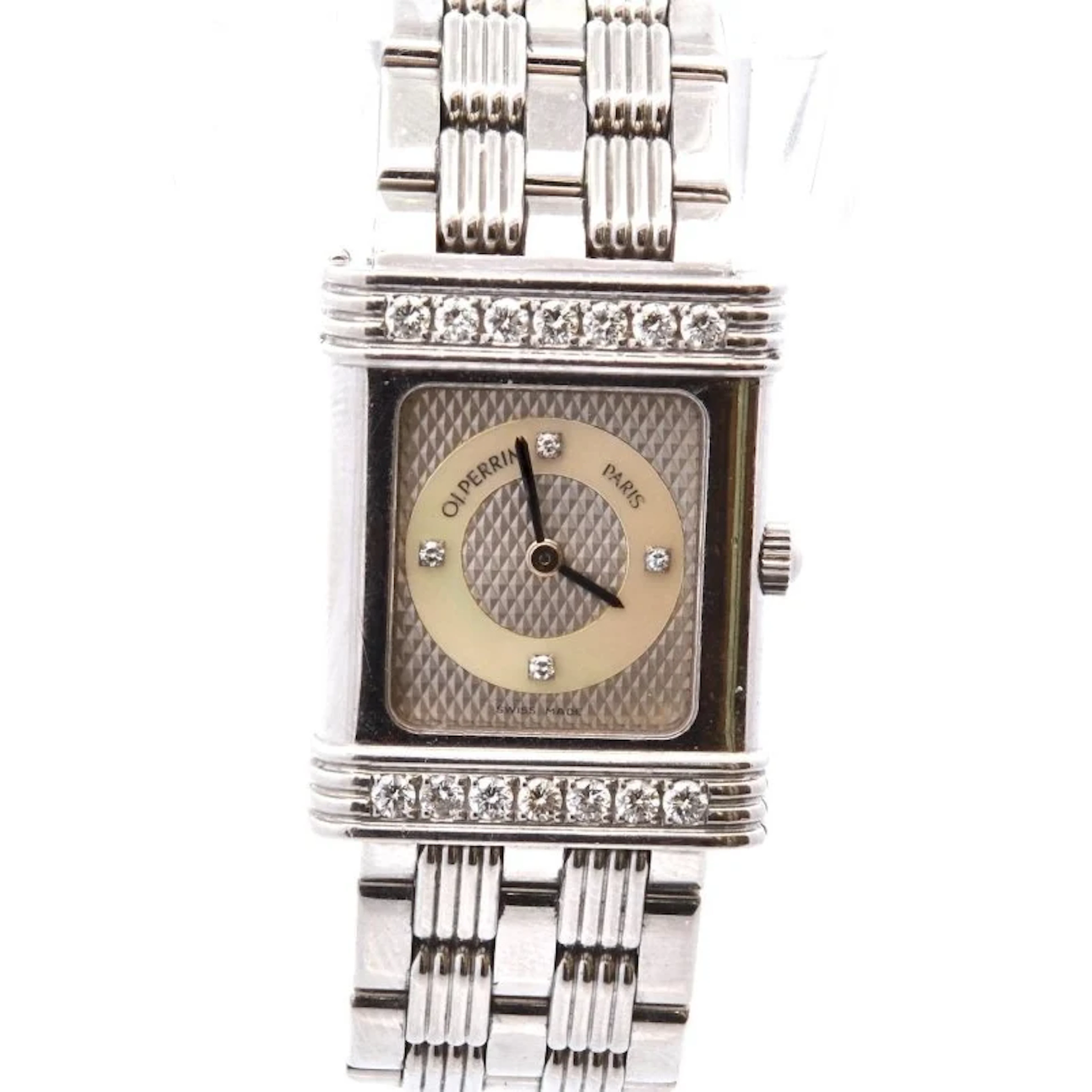 Watch OJ PERRIN in steel and diamonds