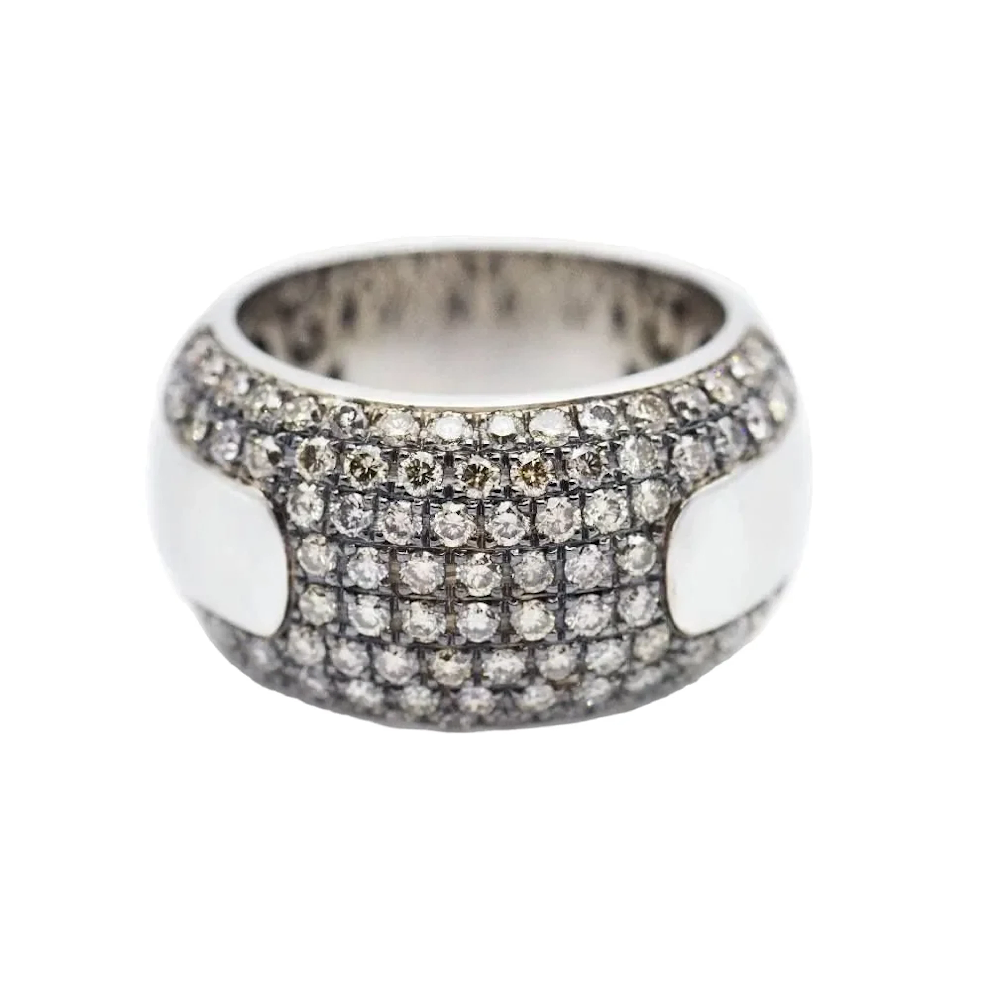 Ring Headband in white gold, rose gold and diamonds.