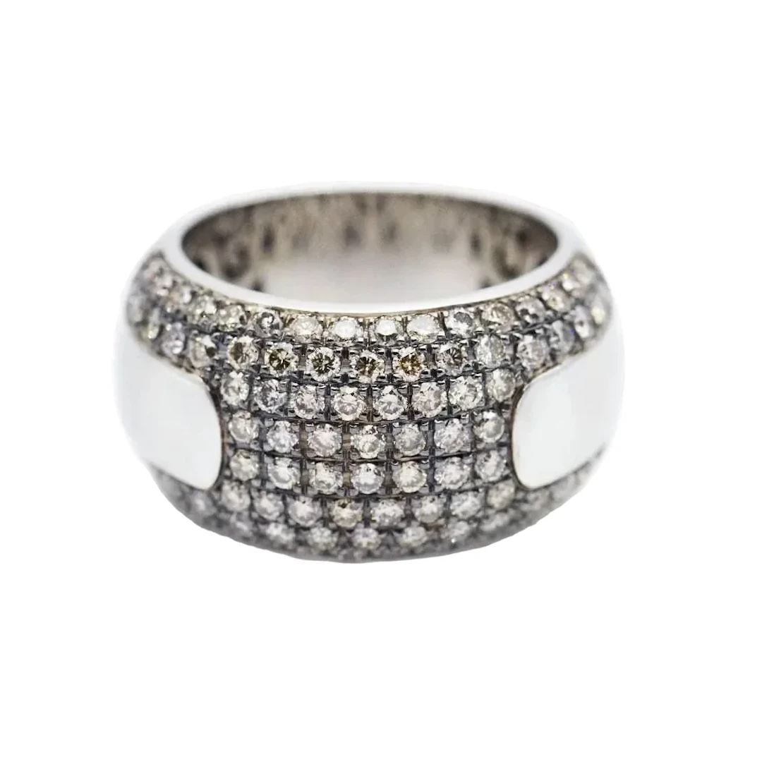 Ring Headband in white gold, rose gold and diamonds.