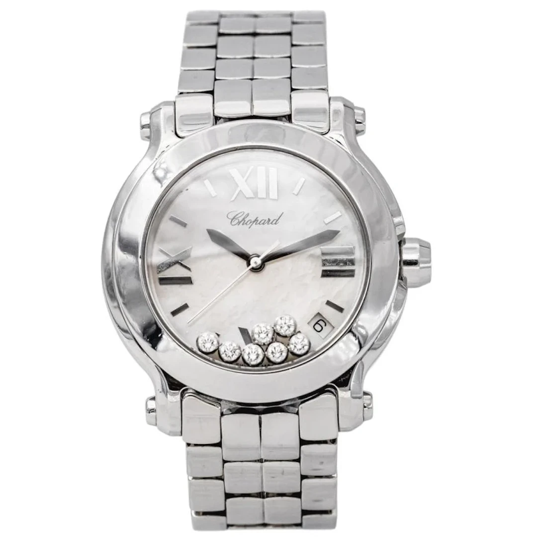 Chopard Happy Sport Watch, Stainless Steel with Diamonds