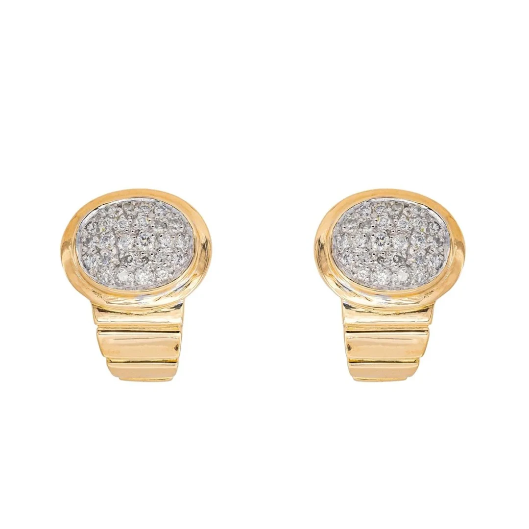 Yellow Gold Diamond Earrings