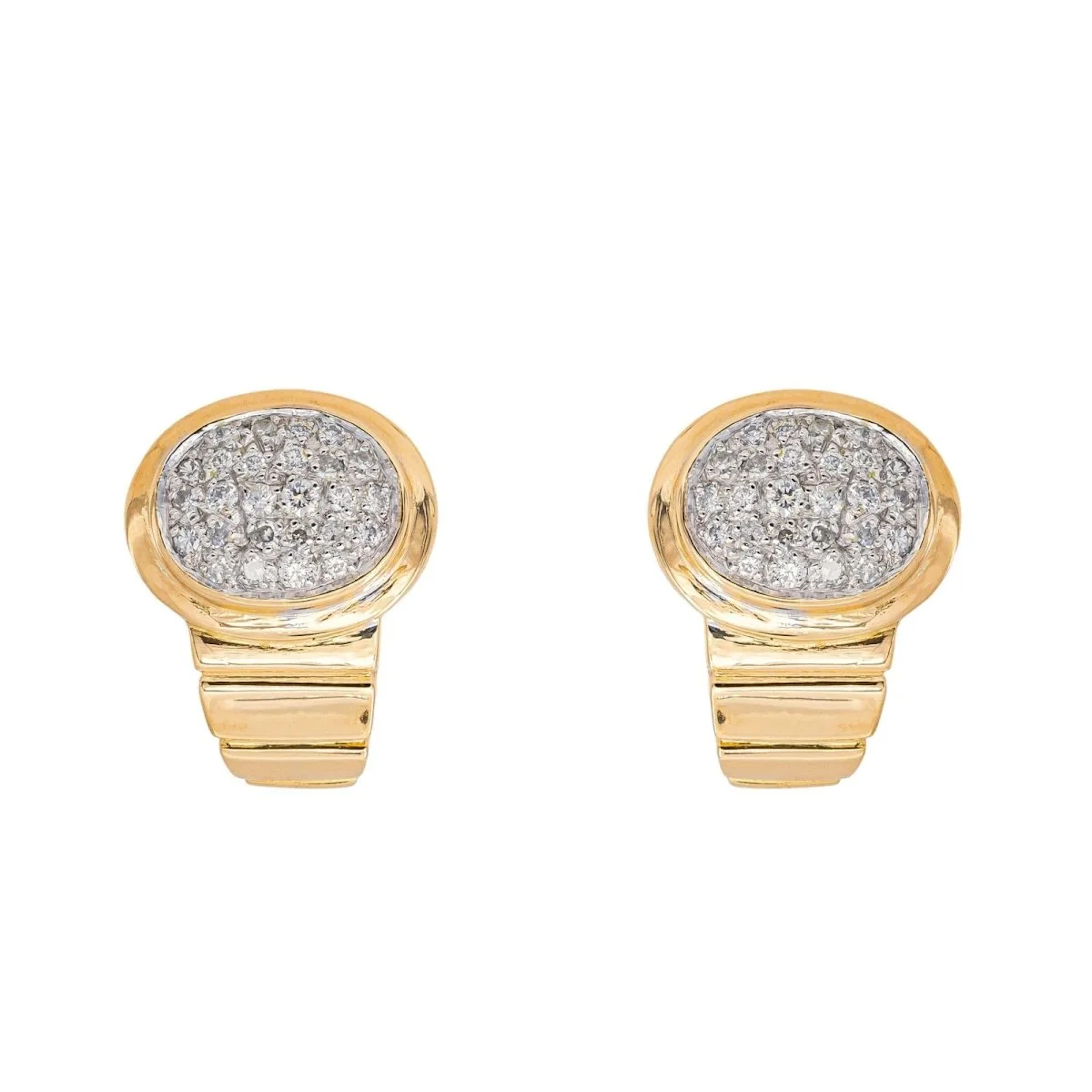 Yellow Gold Diamond Earrings