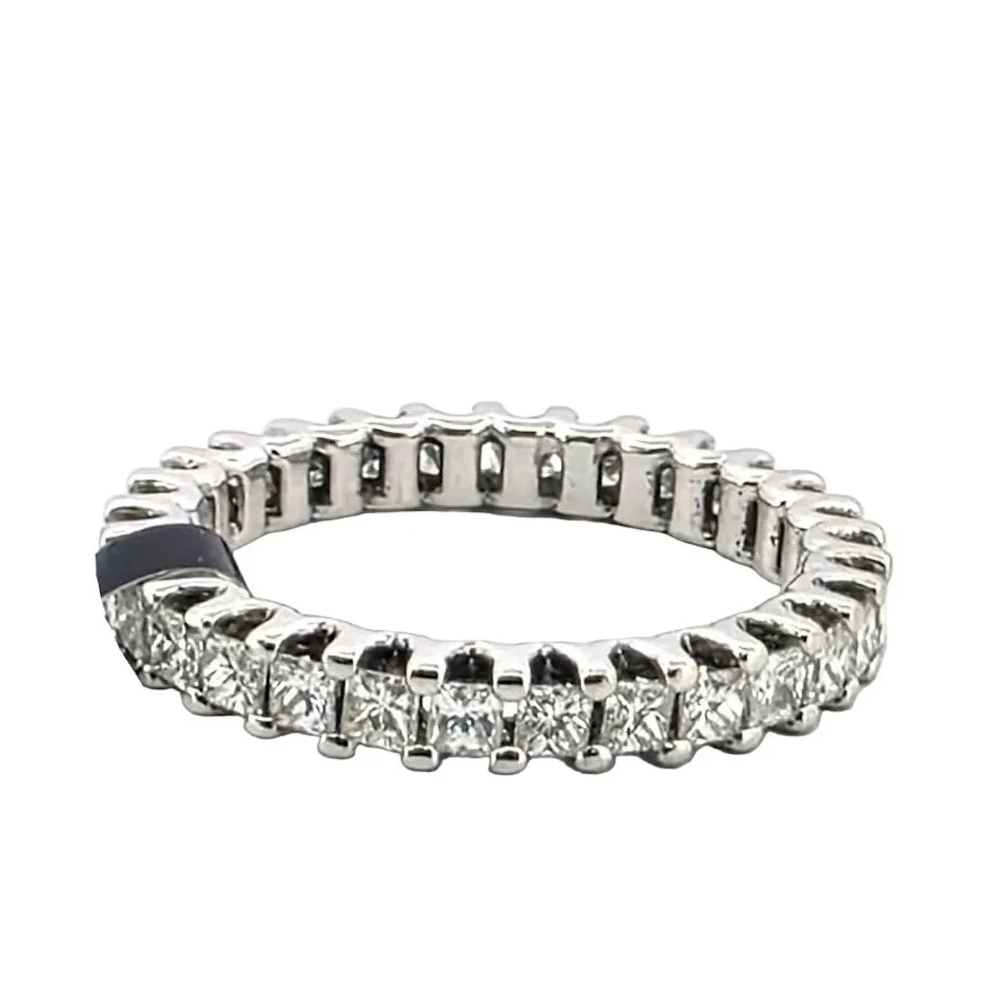 White Gold and Diamond Wedding Band