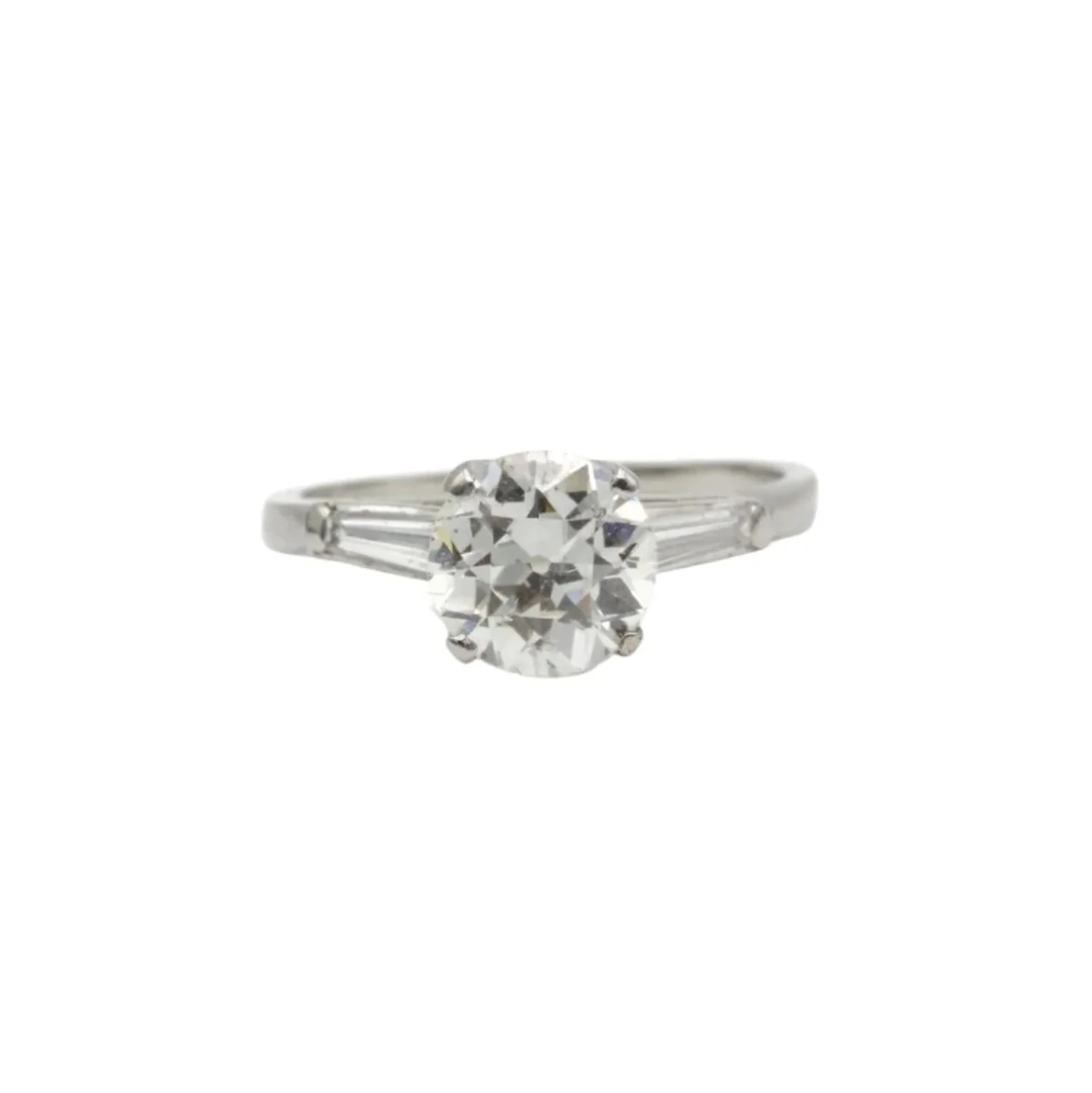 Solitaire - Platine et diamants